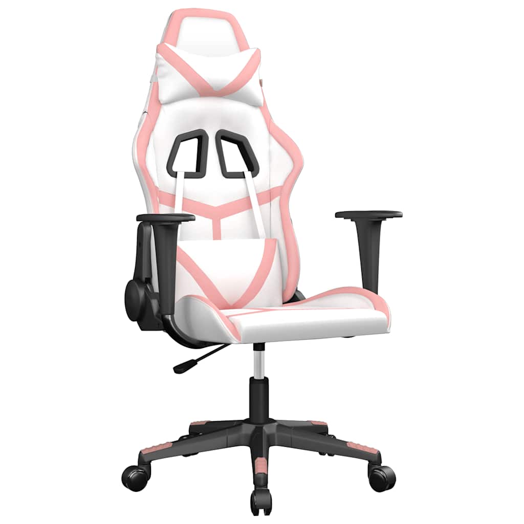 Gaming-Stuhl mit Massagefunktion Schwarz und Grün Kunstleder