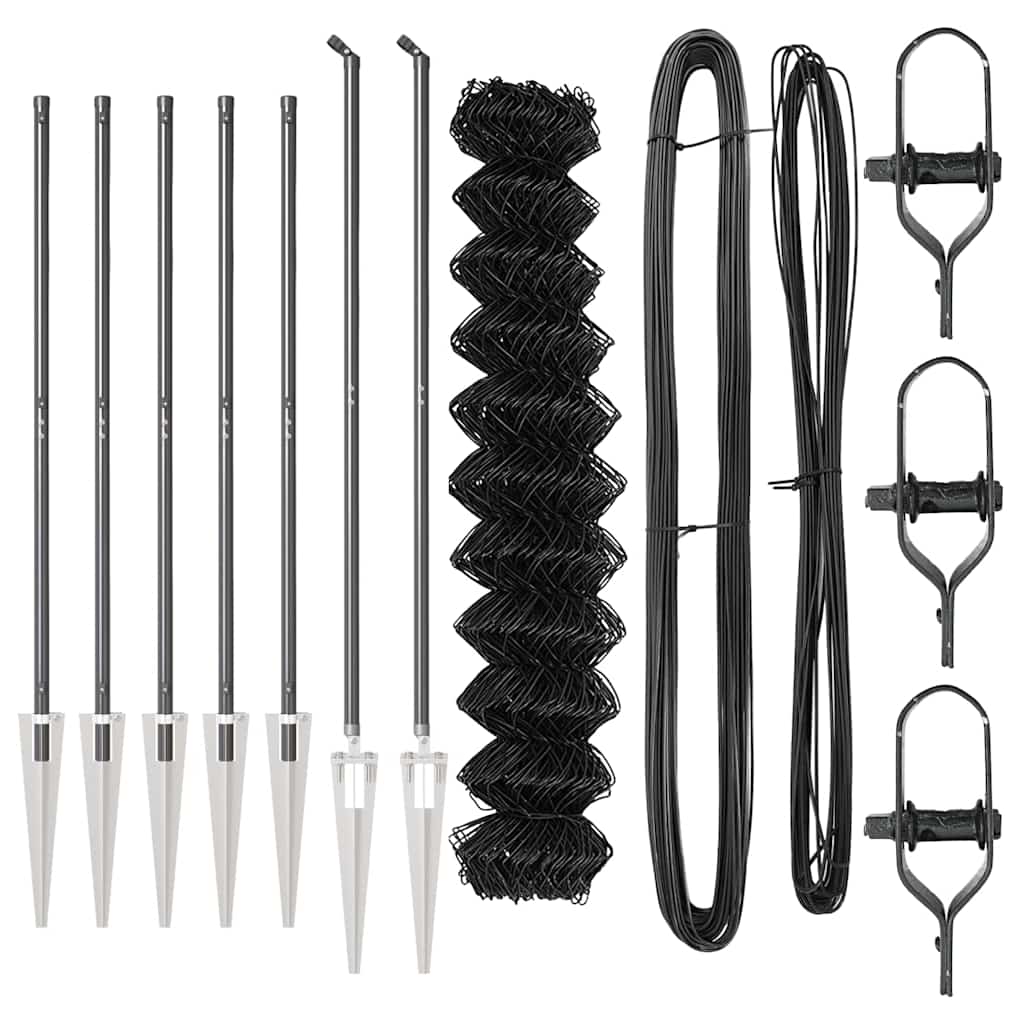 Outdoor Kettenglied-Zaun Erdfixierung 10 x 0,4 m Grün Netz
