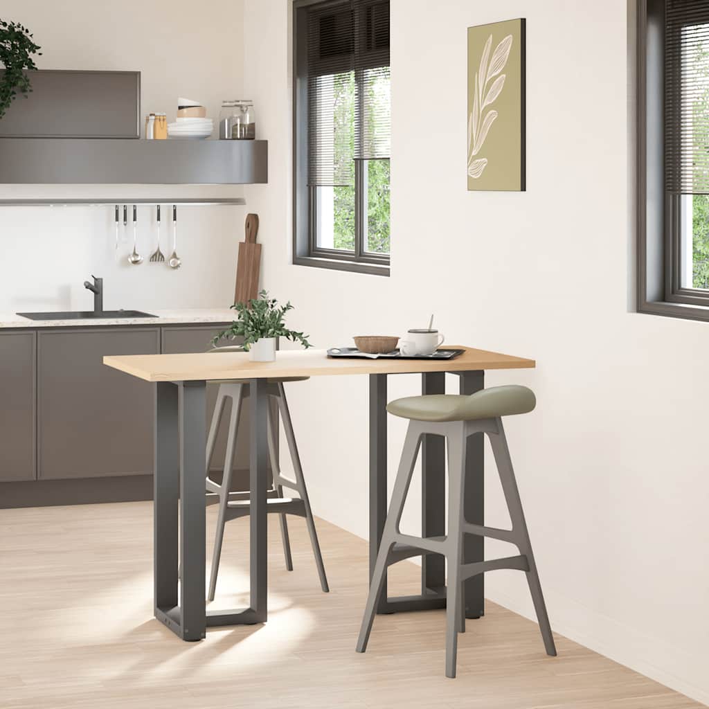 Couchtischbeine T-Form 2 Stk. Schwarz 30x25x(30-31) cm Stahl