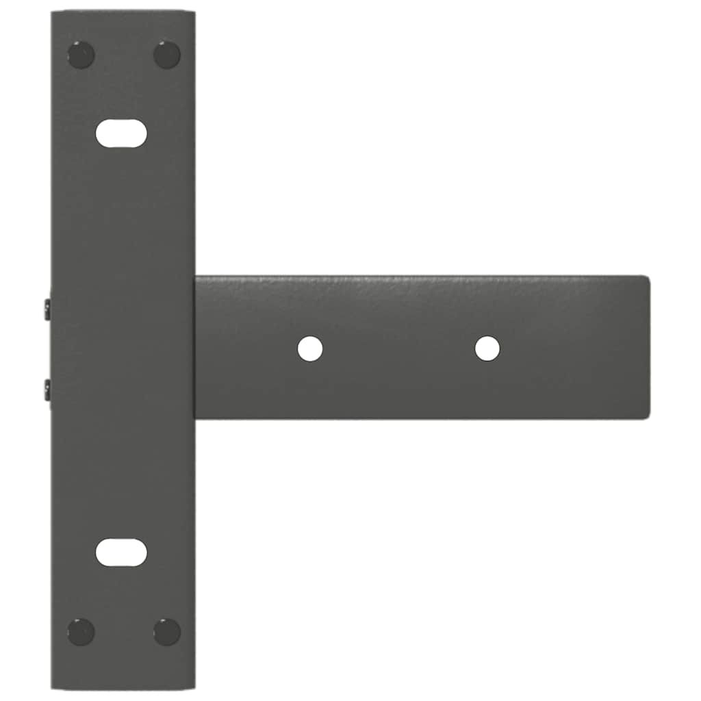 Couchtischbeine T-Form 2 Stk. Schwarz 30x25x(30-31) cm Stahl