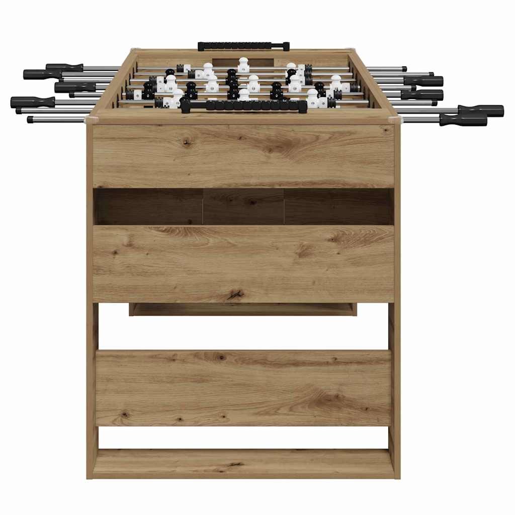 Tischfußballtisch Weiß 146,5 x 74 x 85 cm Holzwerkstoff