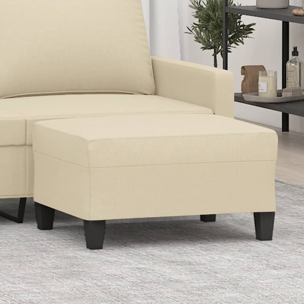 Fußhocker Hellgrau 60x50x41 cm Stoff