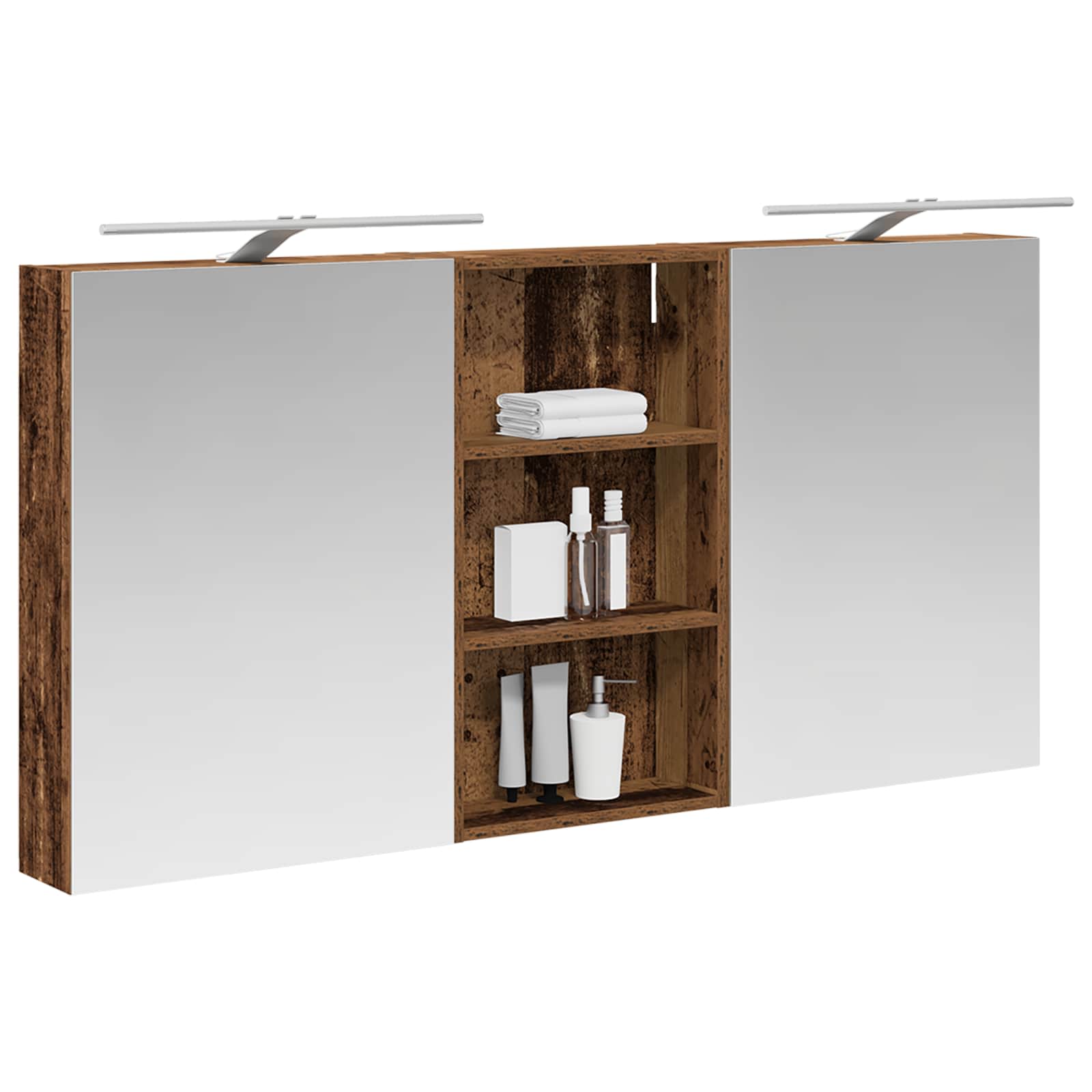 Badezimmerschrank-Set 3 pcs 80 x 10,5 x 50 cm Holzwerkstoff