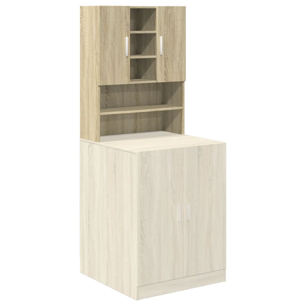 Waschmaschinenschrank Weiß 70,5x25,5x90 cm