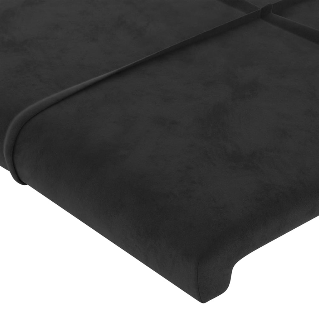 Kopfteil mit Ohren Dunkelblau 93x16x78/88 cm Samt
