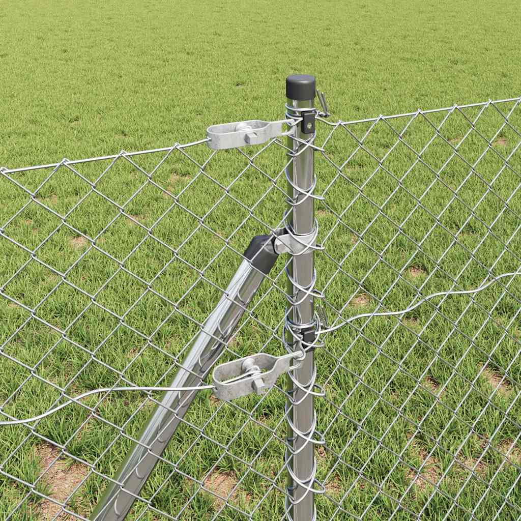 Outdoor Kettenglied-Zaun Erdfixierung 10 x 0,4 m Grün Netz