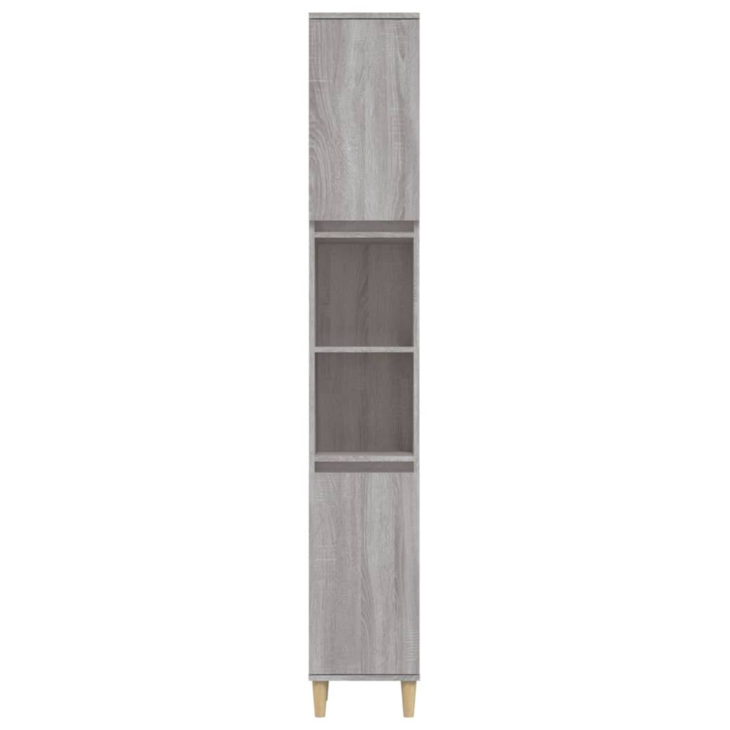 Badschrank Weiß 30x30x190 cm Holzwerkstoff