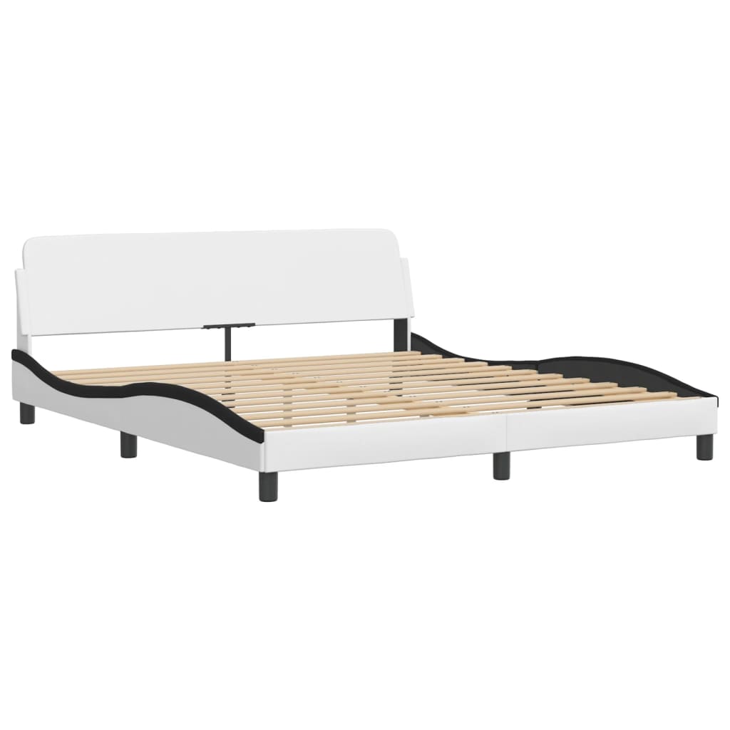Bett mit Matratze "Hvar" Schwarz 80x200 cm Kunstleder