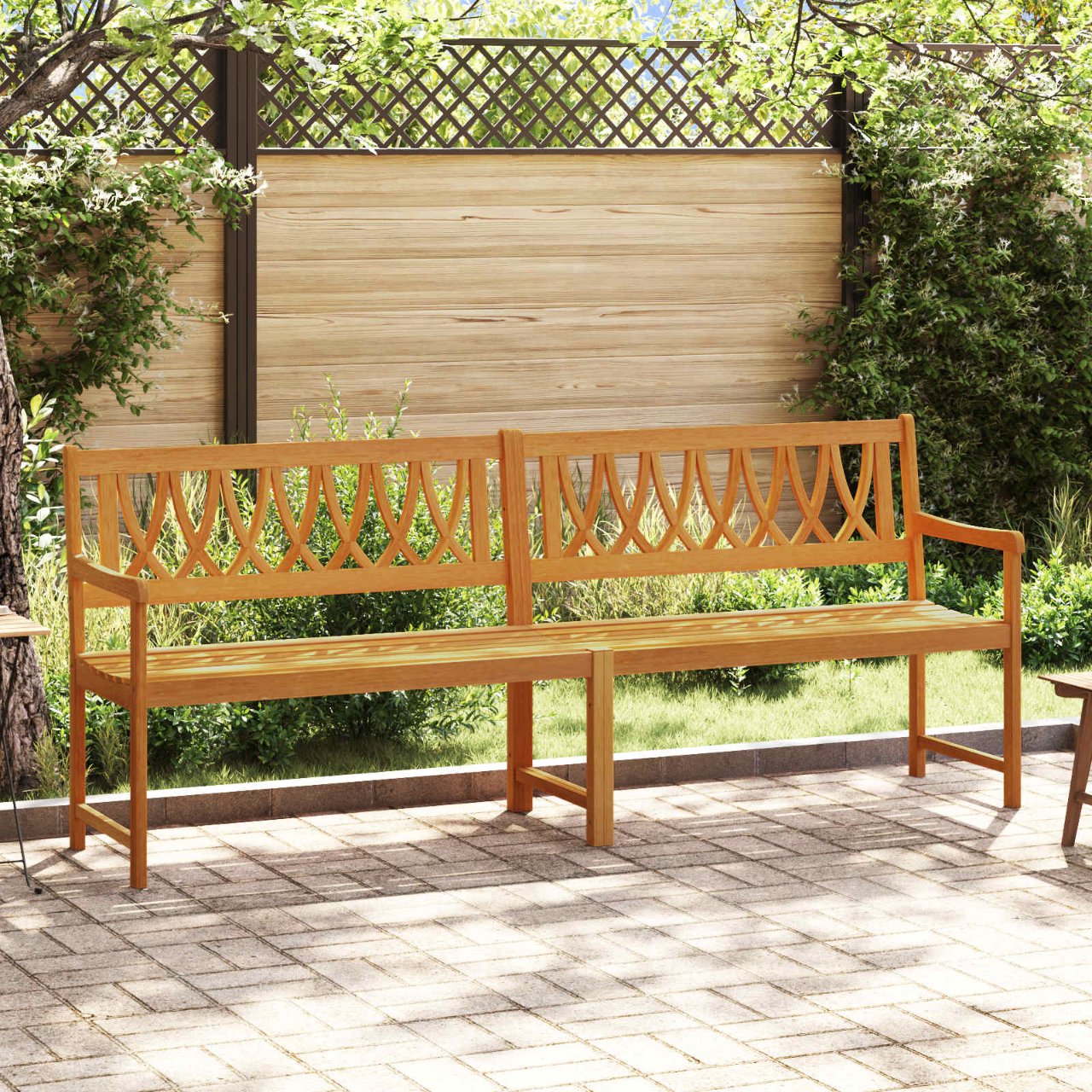 Bank Outdoor Natur 110 x 56 x 90 cm Massivholz Akazie