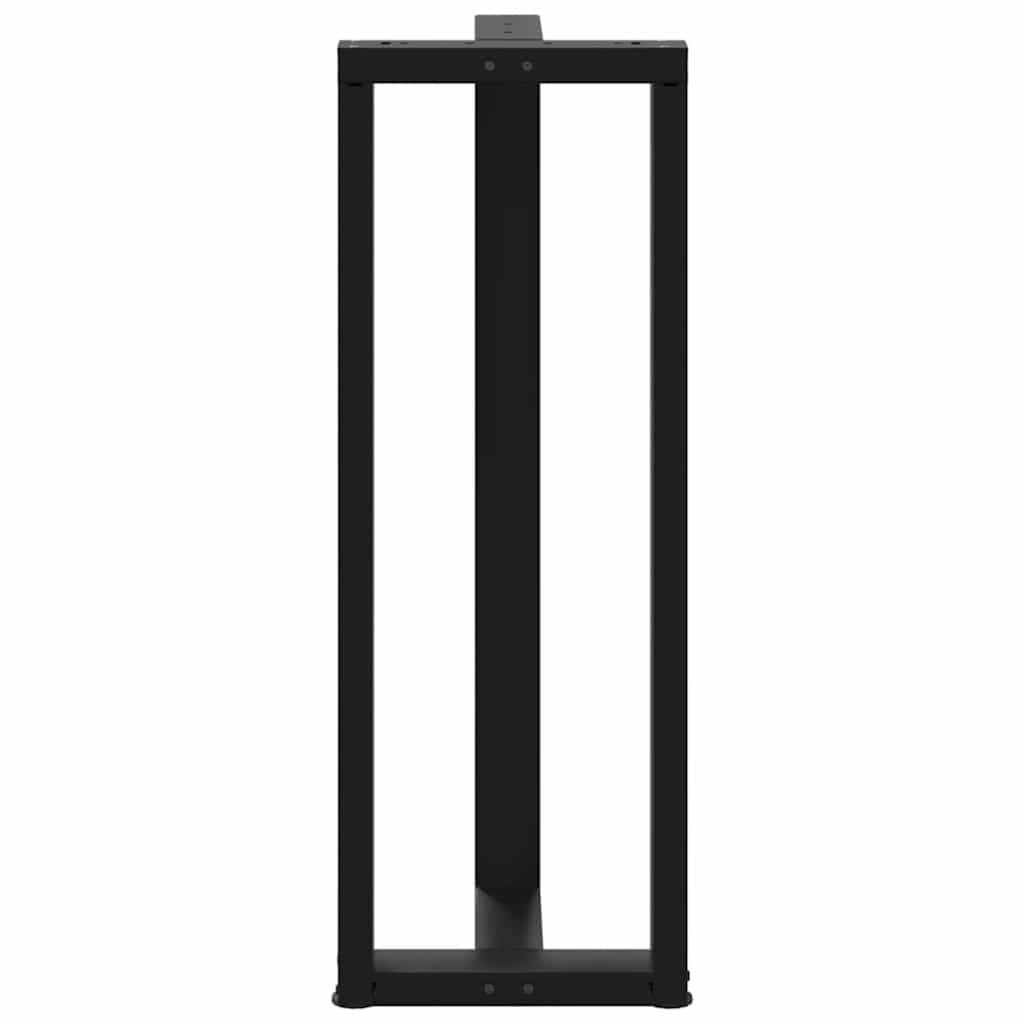 Couchtischbeine T-Form 2 Stk. Schwarz 30x25x(30-31) cm Stahl