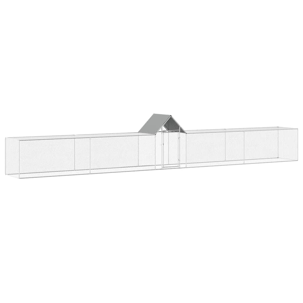 Hühnerstall 3x1x1,5 m Verzinkter Stahl