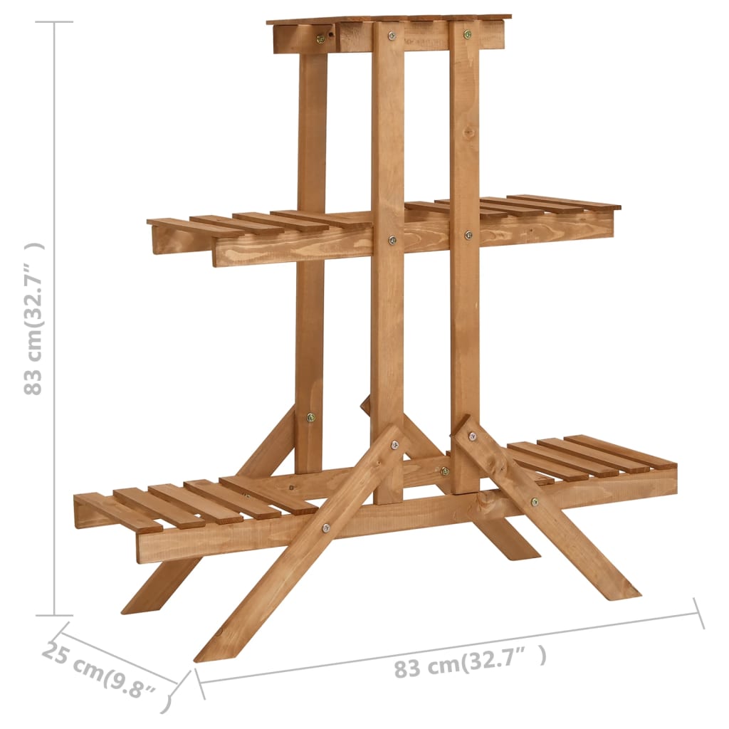 Blumenständer 83x25x132 cm Tannenholz Massiv
