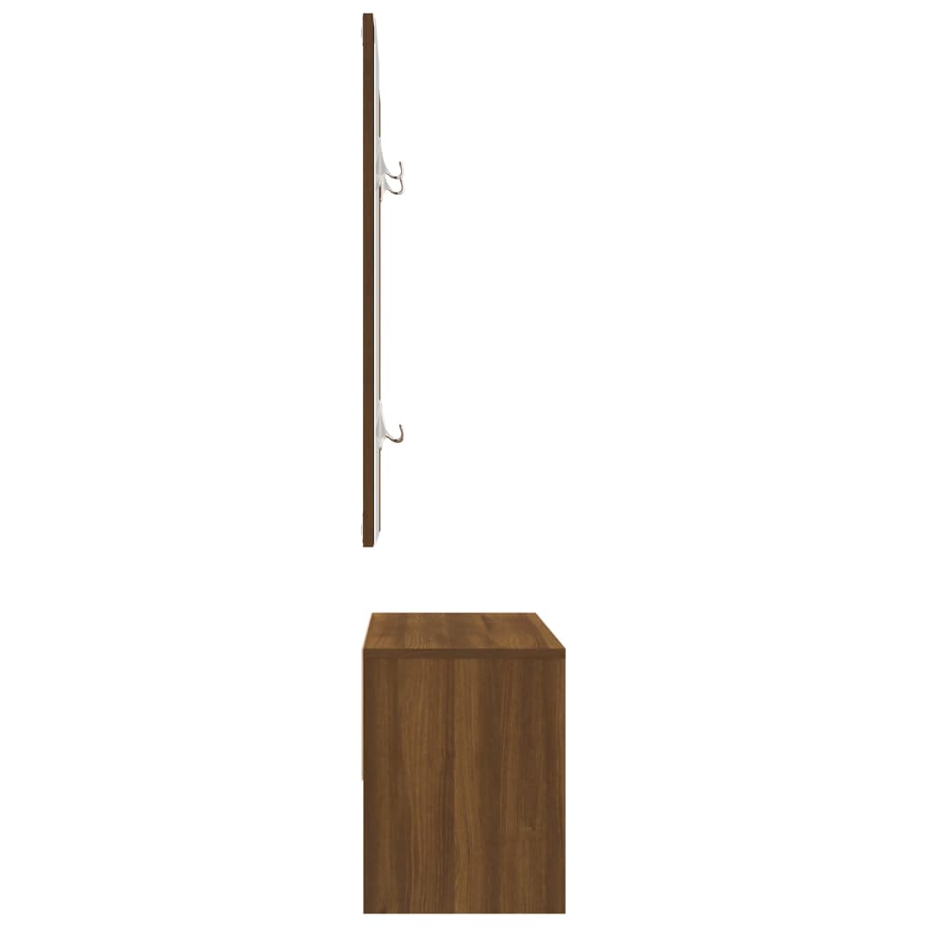 Garderoben-Set Weiß Holzwerkstoff