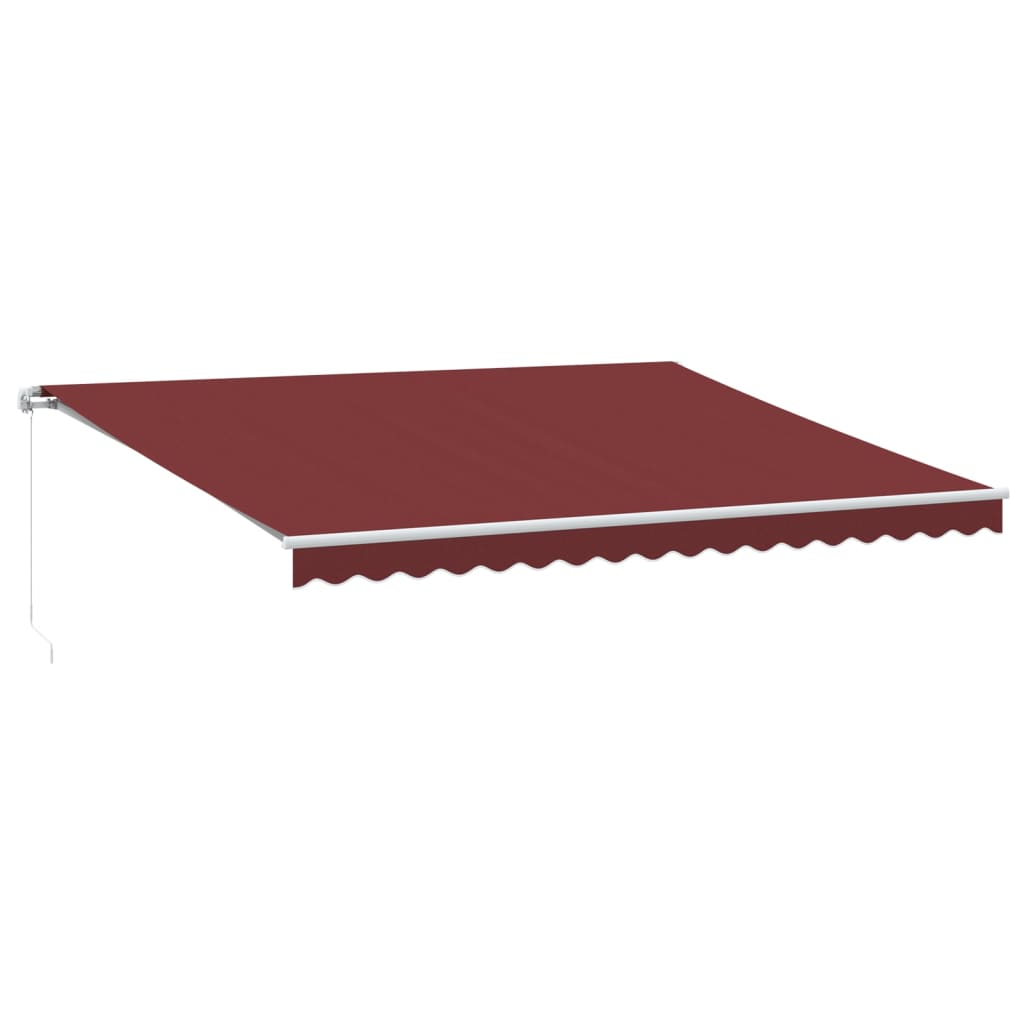 Markise Manuell Einziehbar mit LED 300x250 cm Blau und Weiß