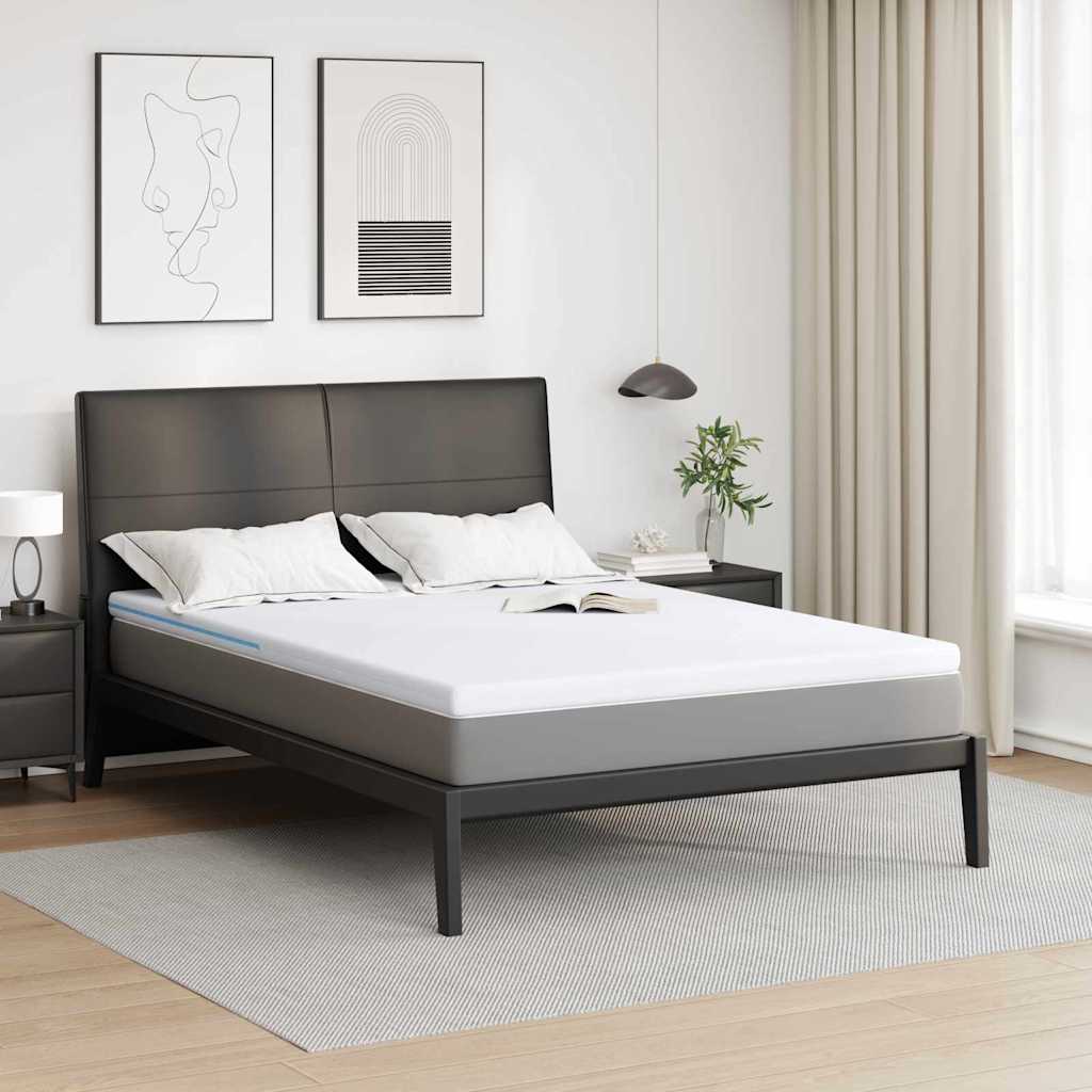 Matratzenauflage Weiß 80 x 200 cm Jacquard-Stoff