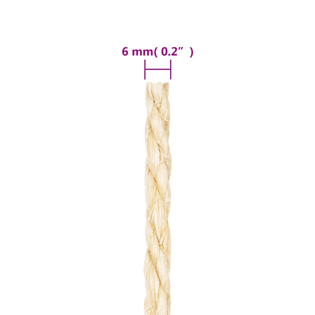 Seil 100% Sisal 6 mm 100 m
