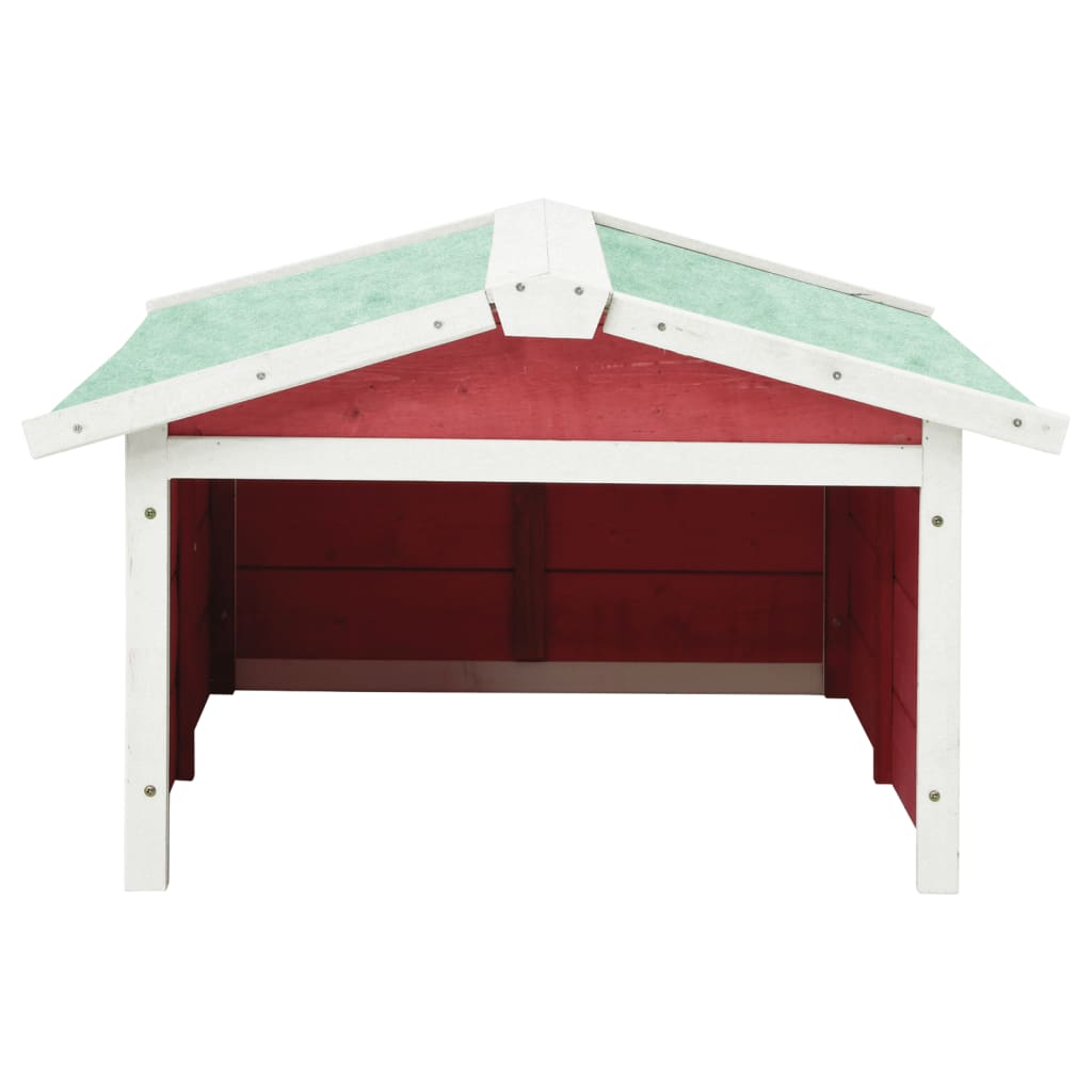 Roboter-Rasenmäher Garage 72x87x50 cm Grau Weiß Tannenholz