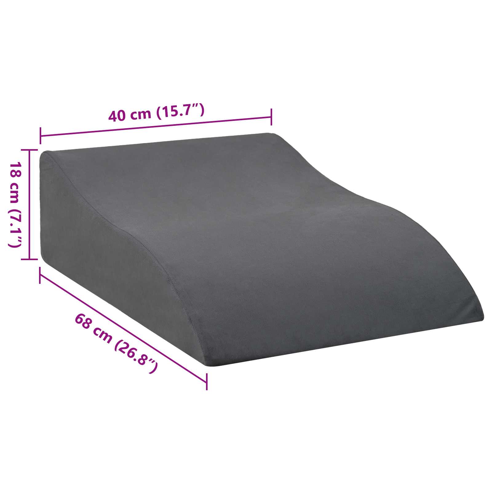 Beinkissen Weiß 68 x 41 x 24 cm PU-Schaum