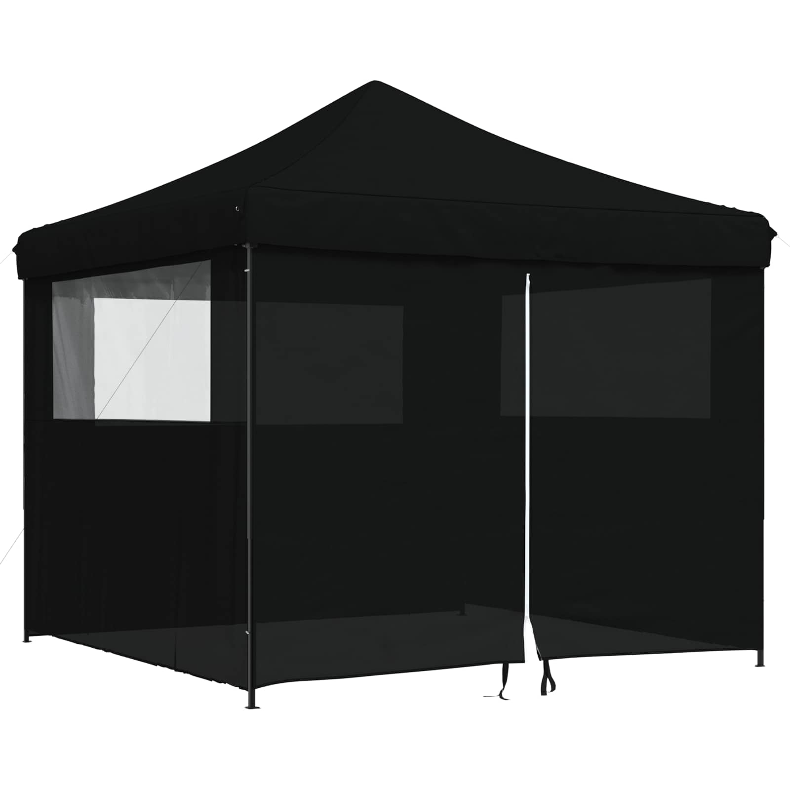 Partyzelt Faltbar Pop-Up Schwarz 292x292x315 cm