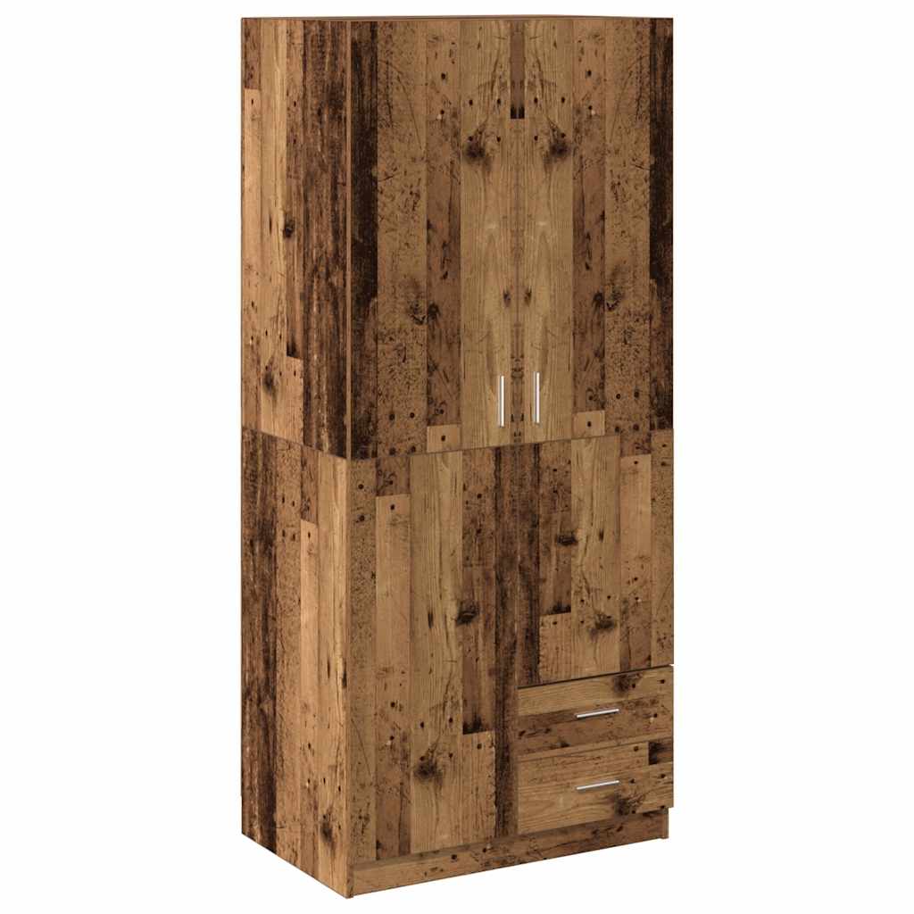 Kleiderschrank Weiß 80x52x180 cm Holzwerkstoff
