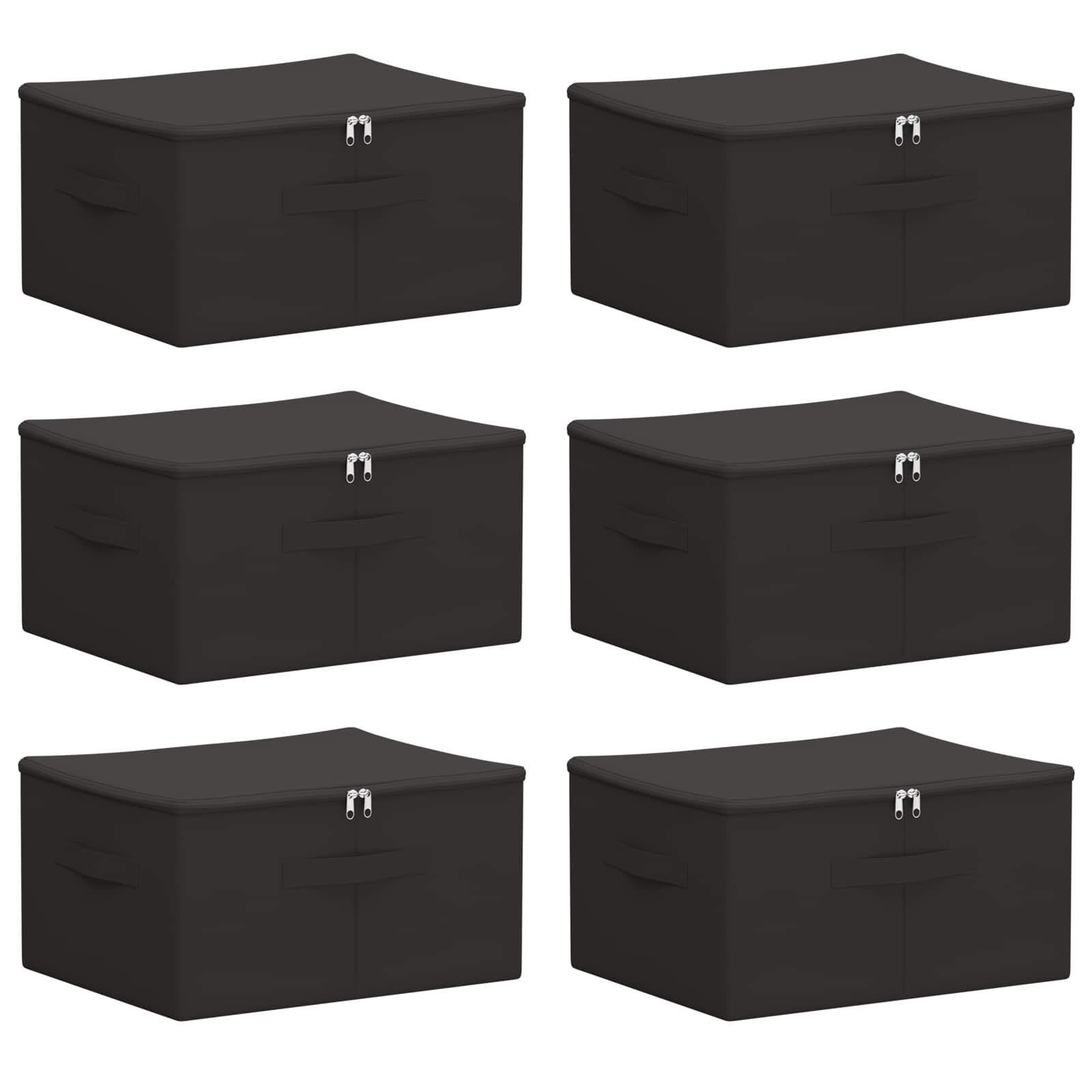 Aufbewahrungsbox Stoff 50x30x25 cm Anthrazit