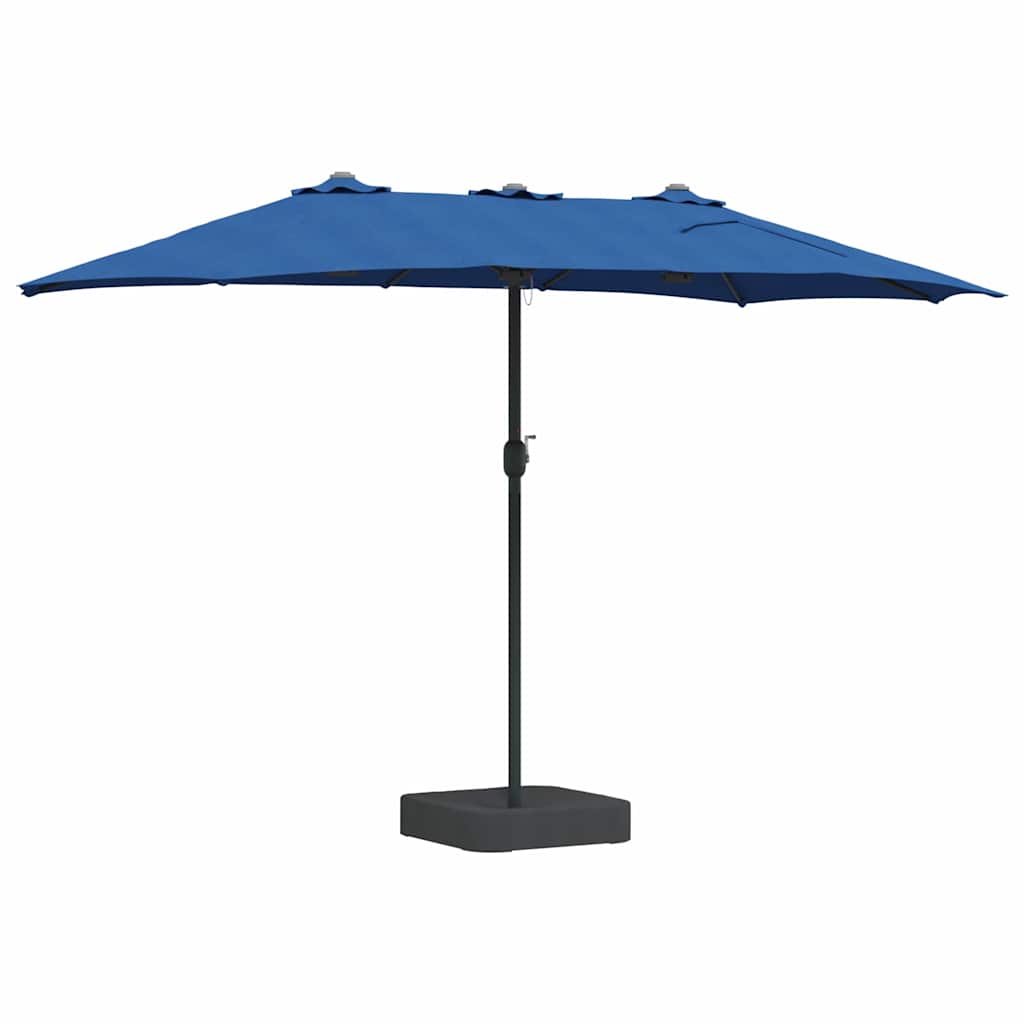 Garten-Sonnenschirm Sand 385 x 209 x 244 cm Polyester und Stahl