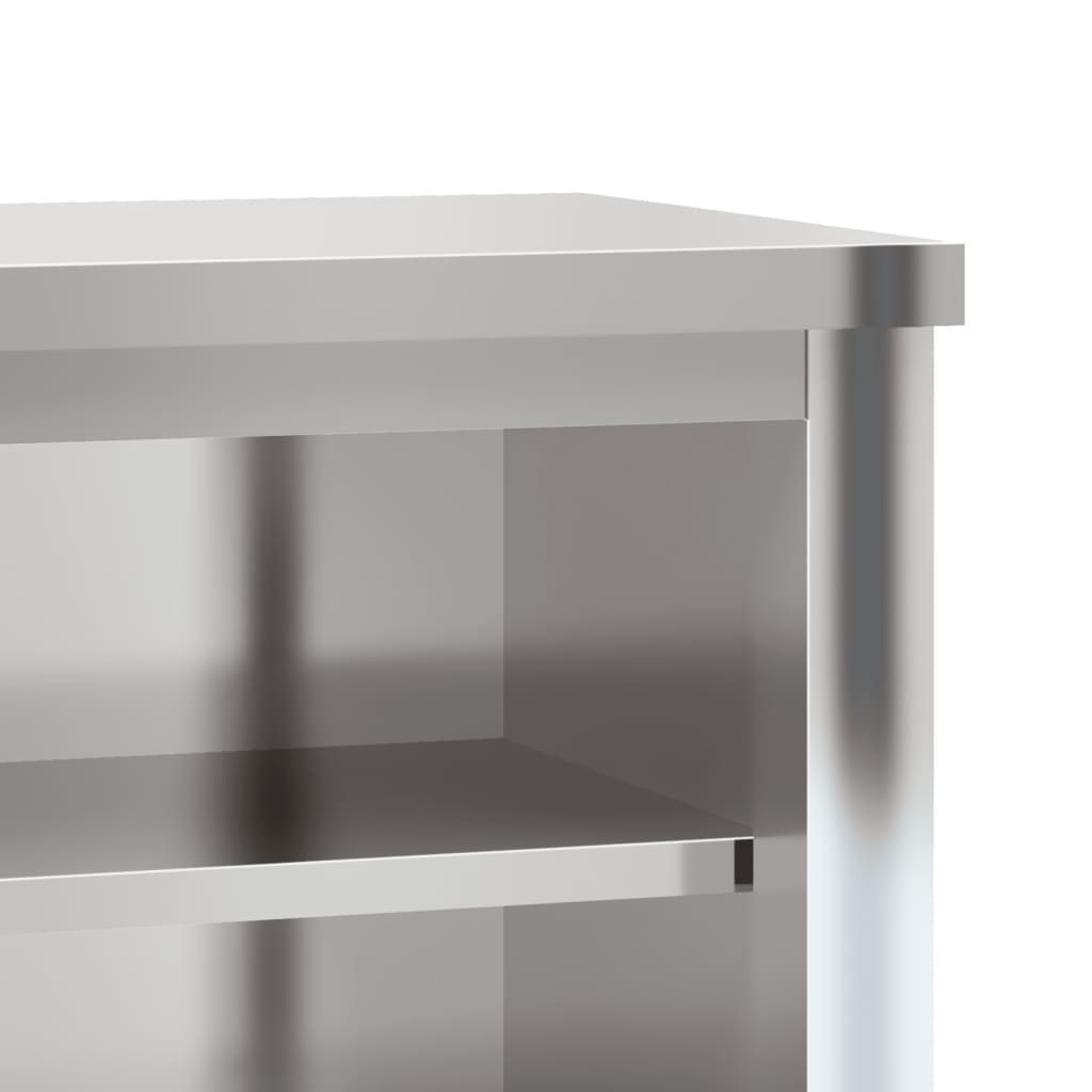 Küchen-Wandschrank mit Schiebetüren Edelstahl