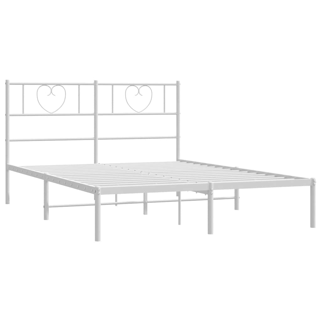 Bettgestell mit Kopfteil Metall Schwarz 100x190 cm