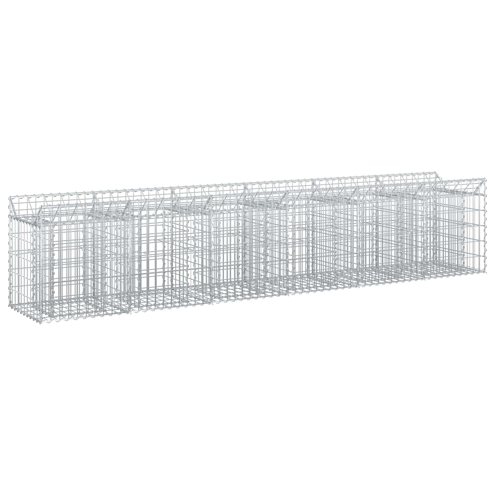 Gabionen-Hochbeet 2 pcs Silber