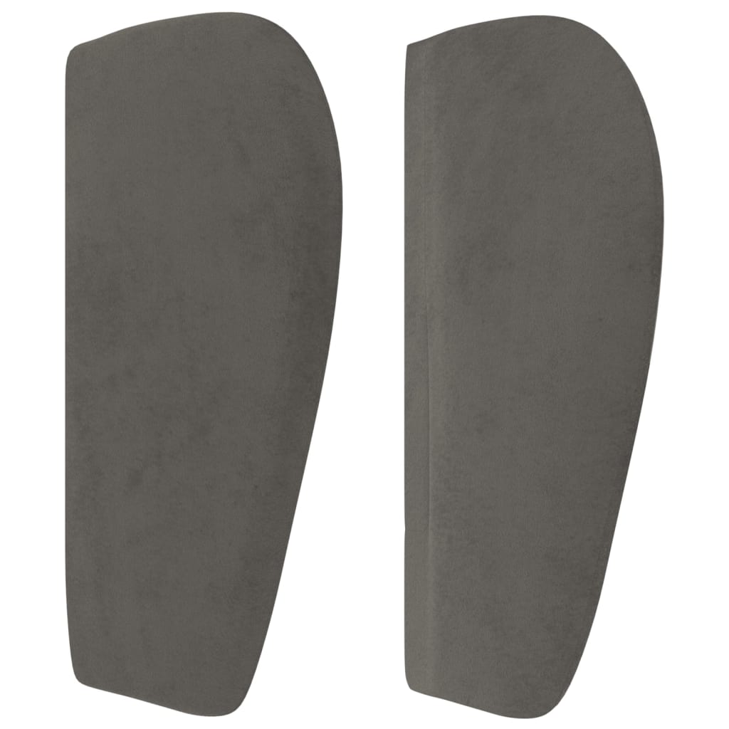 Kopfteil mit Ohren Dunkelblau 93x23x78/88 cm Samt