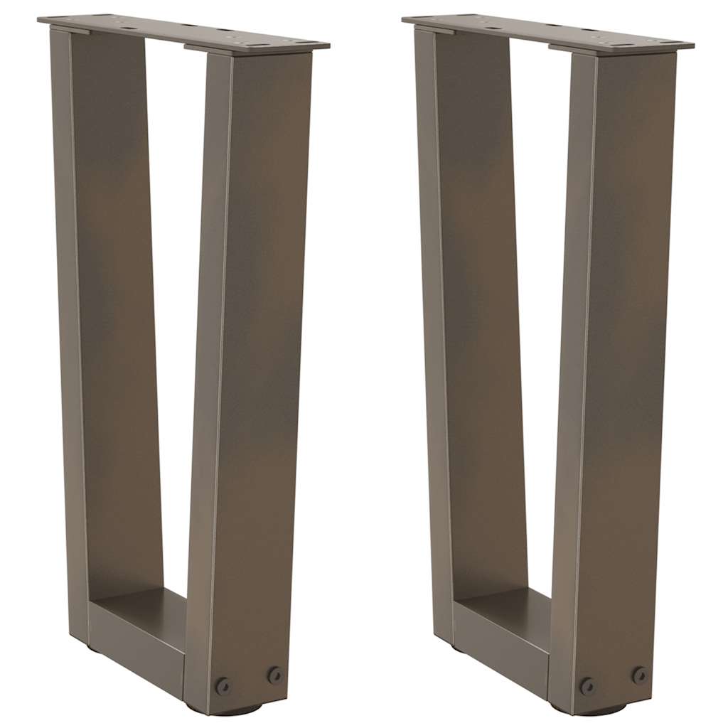 Couchtischbeine V-Form 2 Stück Schwarz 30x(30-31,3) cm Stahl