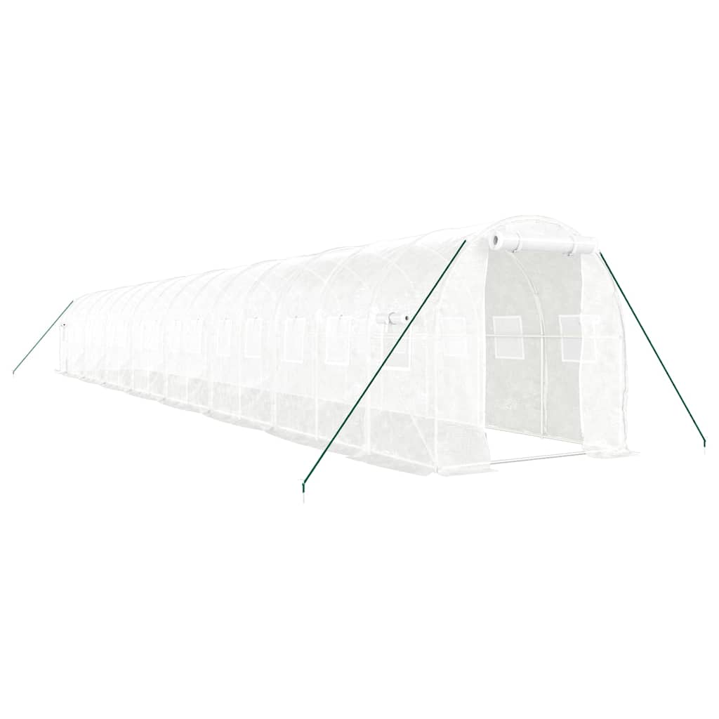 Gewächshaus mit Stahlrahmen Weiß 8 m² 4x2x2 m