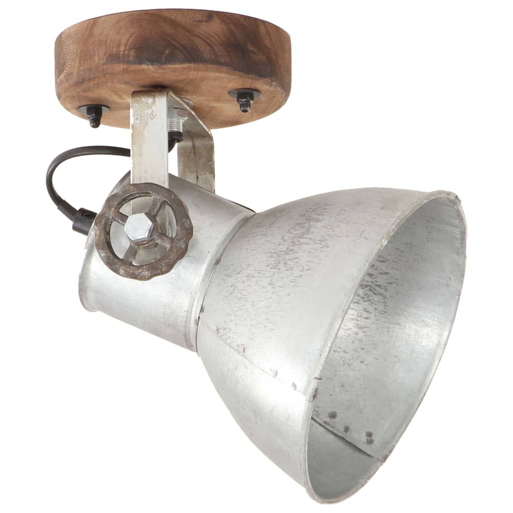 Wandlampe Industriestil Silbern 45x25 cm E27