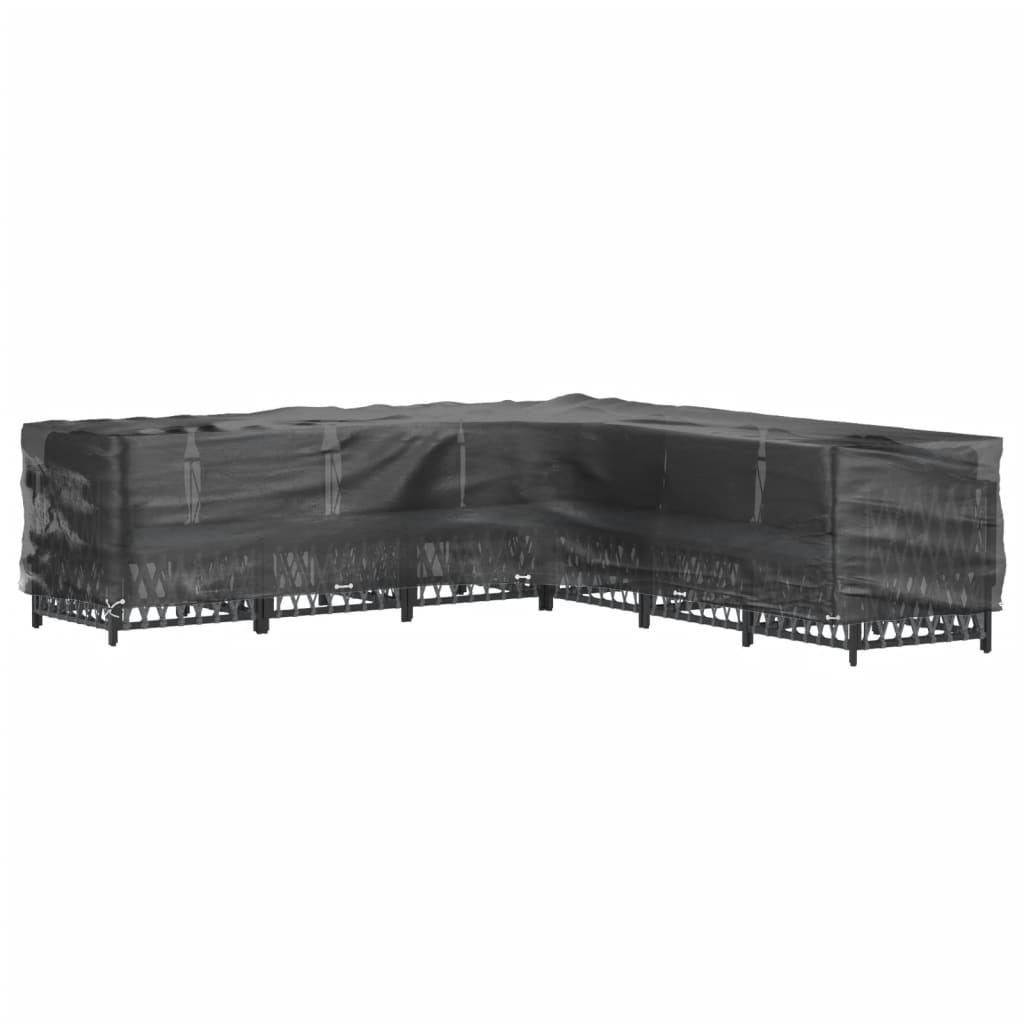 Gartenmöbel-Abdeckungen 2 Stk. L-Form 12 Ösen 250x250x90 cm