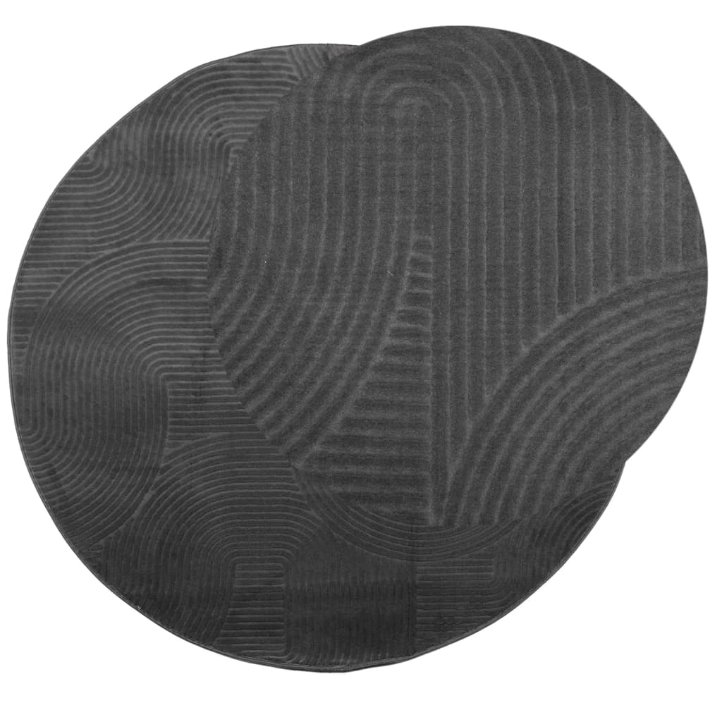 Teppich IZA Kurzflor Skandi-Stil Anthrazit 80x150 cm