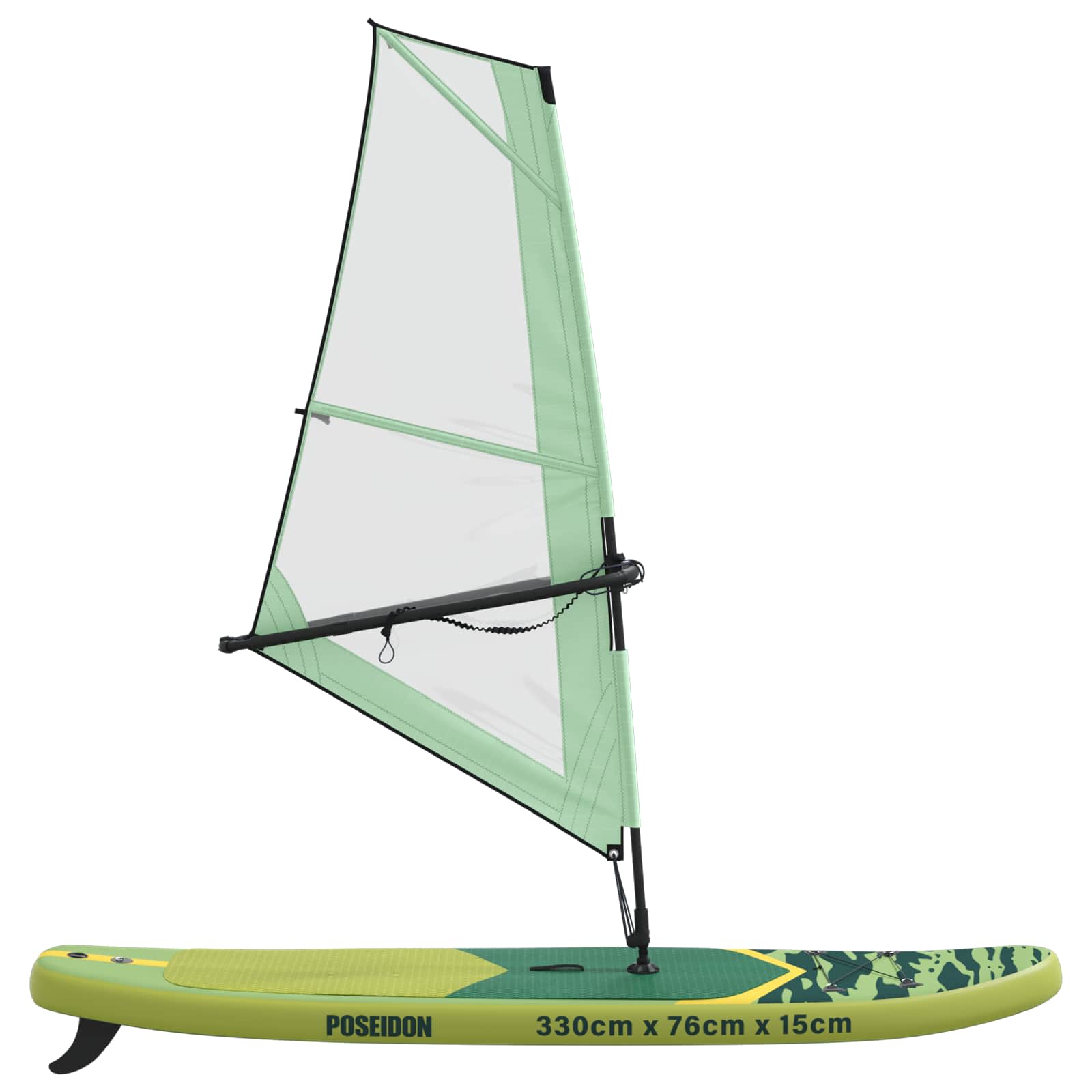 Aufblasbares SUP-Board mit Segel HYDROS 330 x 76 x 15 cm Türkis