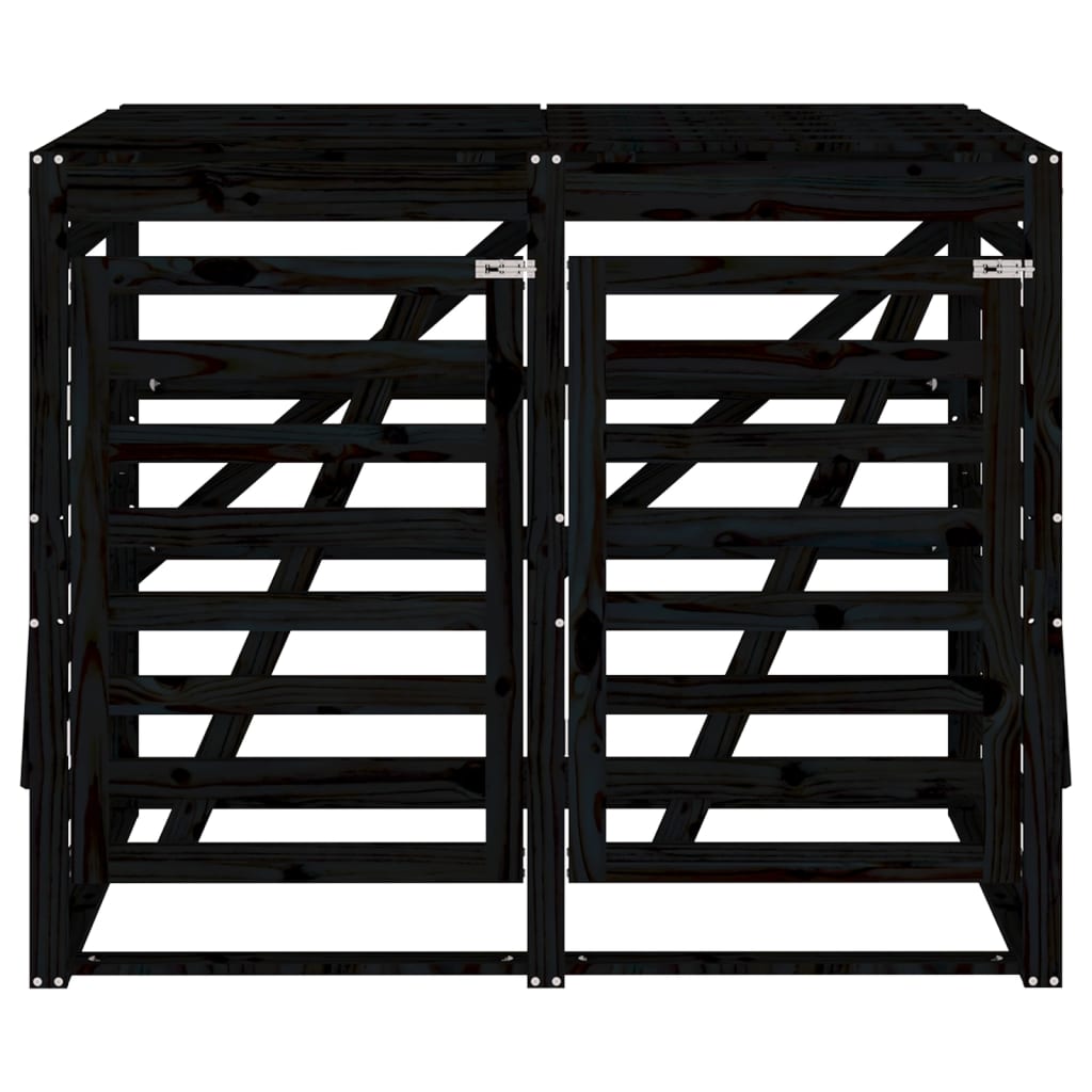 Mülltonnenbox für 2 Tonnen Massivholz Kiefer