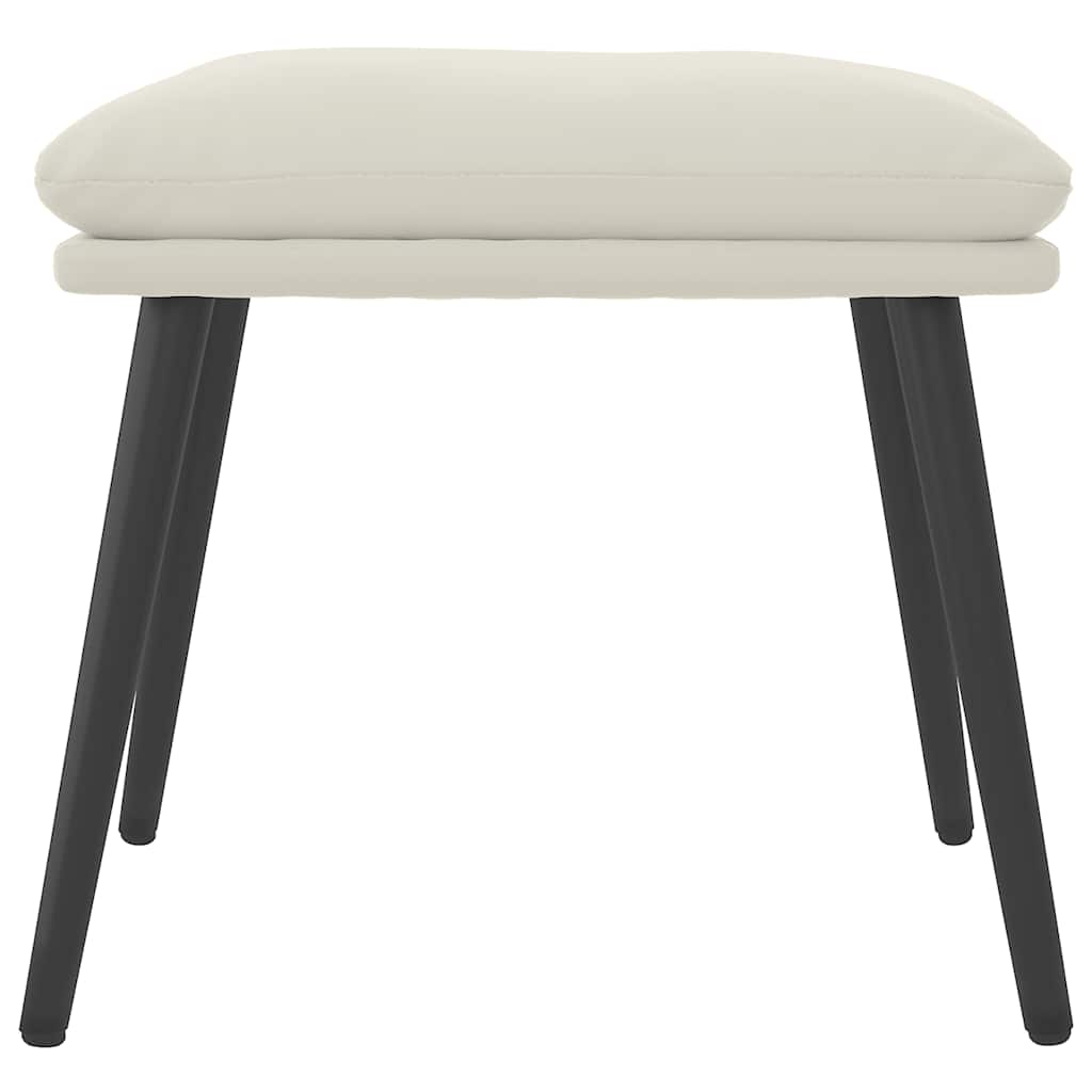 Fußhocker Hellgrau 45x29,5x35 cm Samt