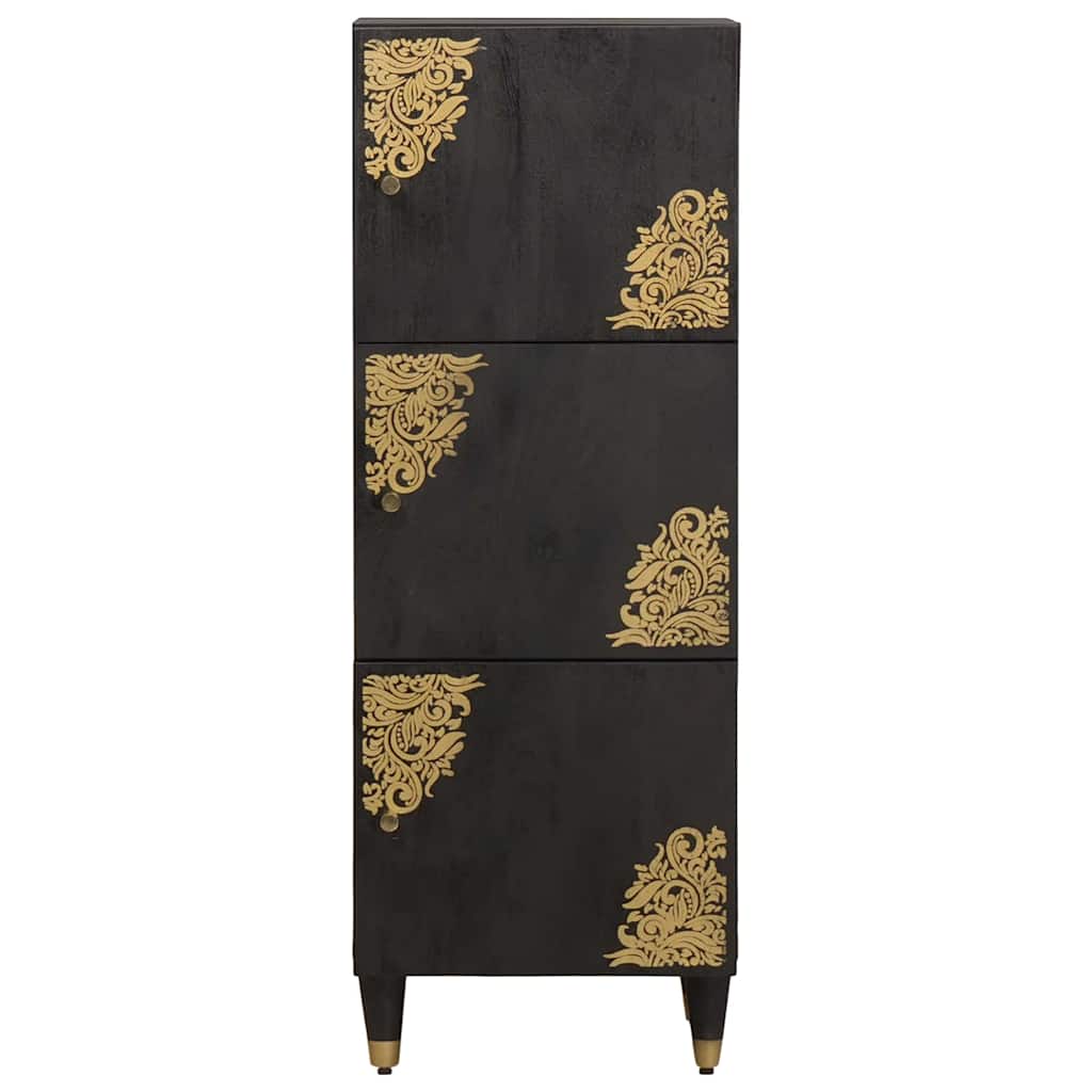 Highboard mit Regal Braun 40 x 33 x 110 cm Massivholz Mango