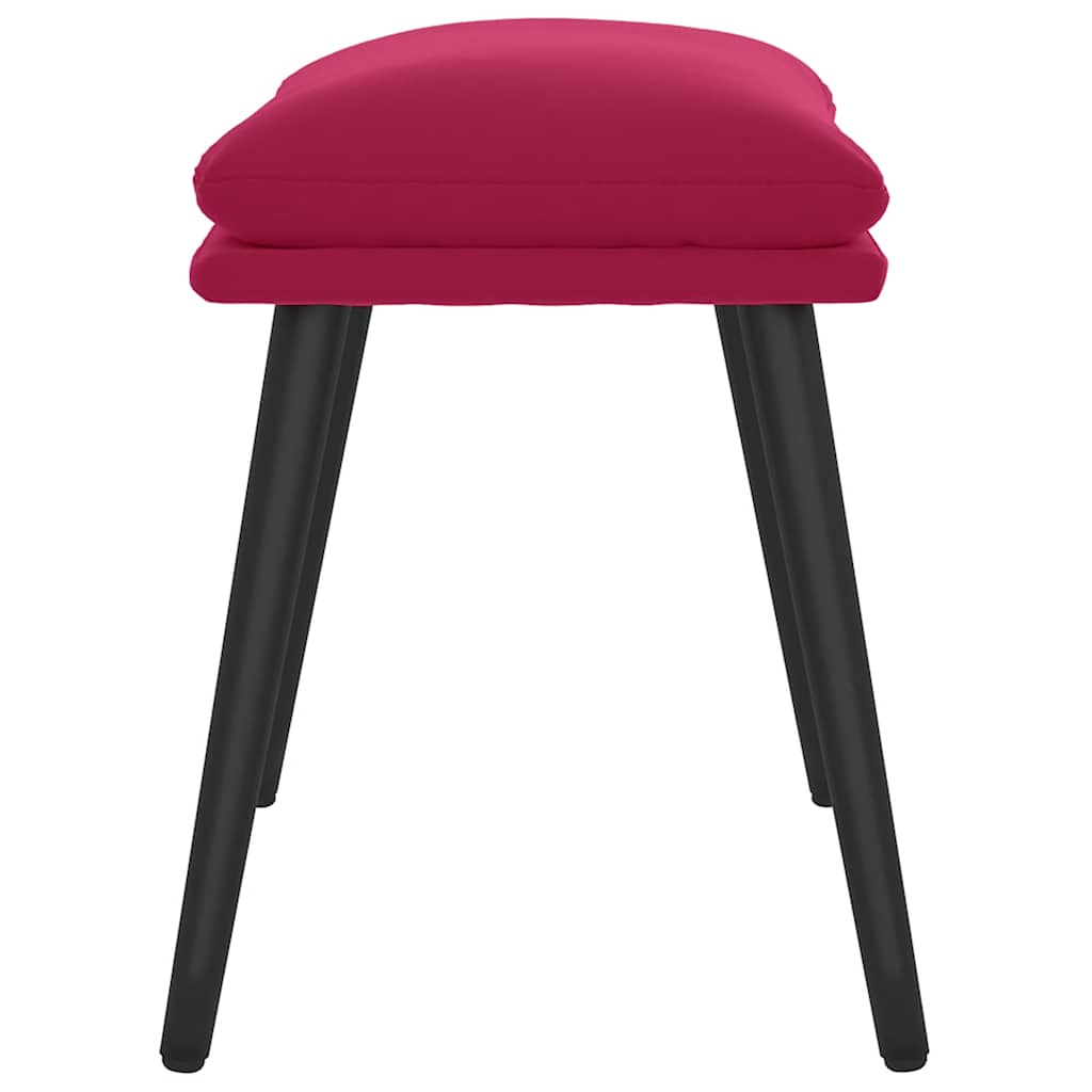 Fußhocker Hellgrau 45x29,5x35 cm Samt