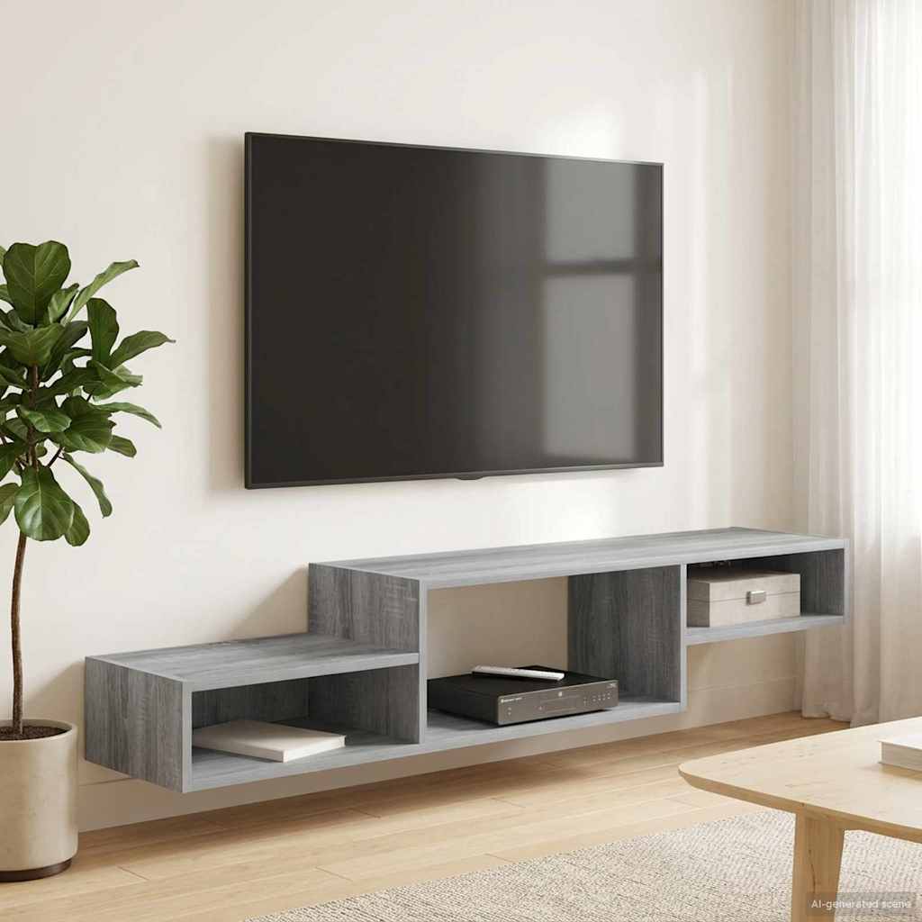 Wandmontierter TV-Schrank Wandhalterung Weiß 150 x 28 x 26 cm