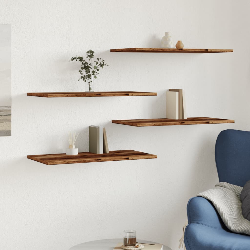 Bücherregal-Bretter 4 Stk. Weiß 40x10x1,5 cm Holzwerkstoff