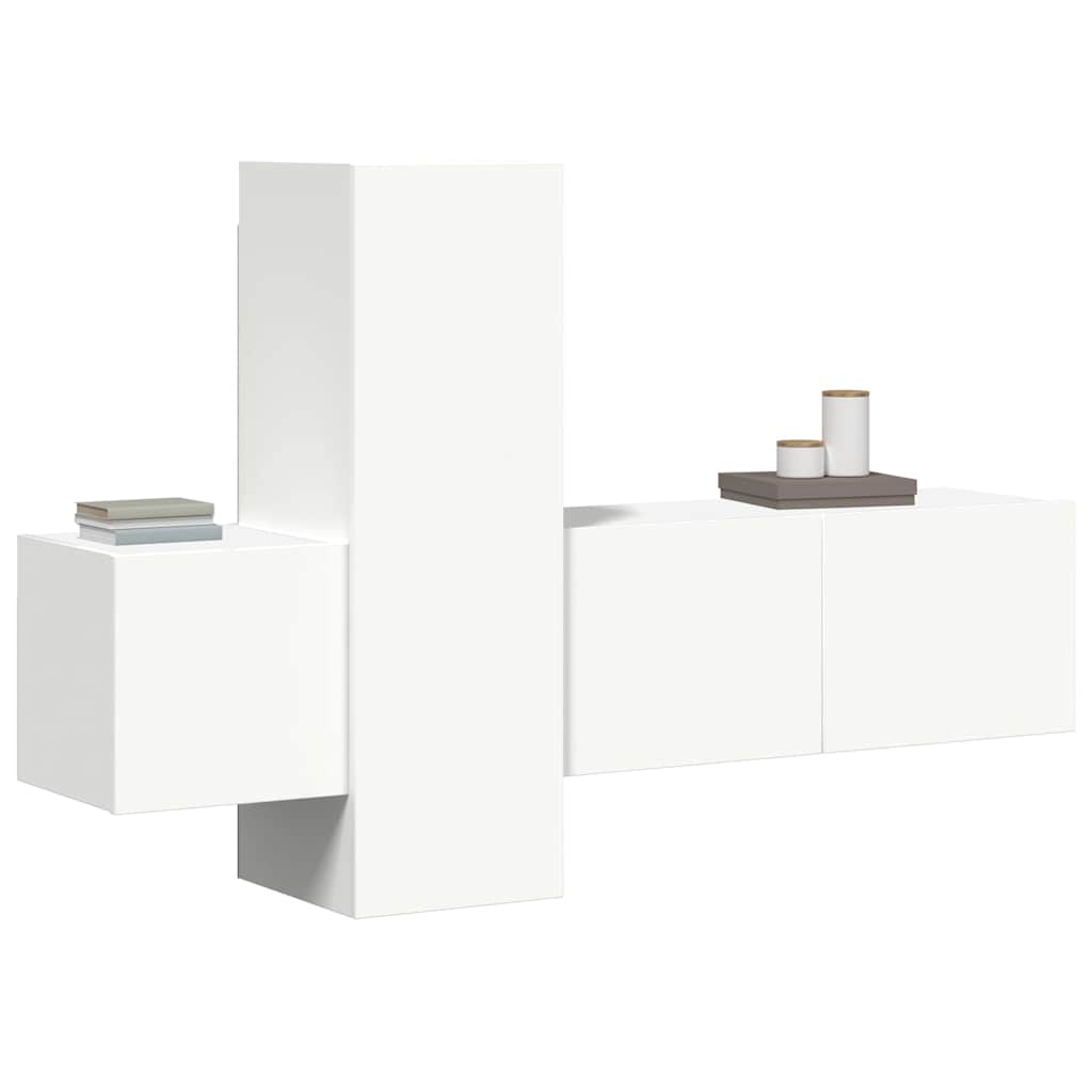 5-tlg. TV-Schrank-Set Weiß Holzwerkstoff