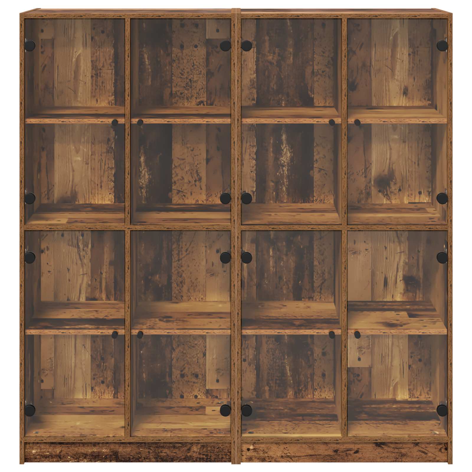Bücherschrank mit Türen Weiß 136x37x142 cm Holzwerkstoff