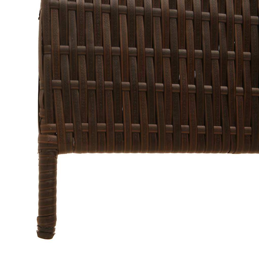 Raumteiler Schwarz 146 x 180 cm Poly-Rattan