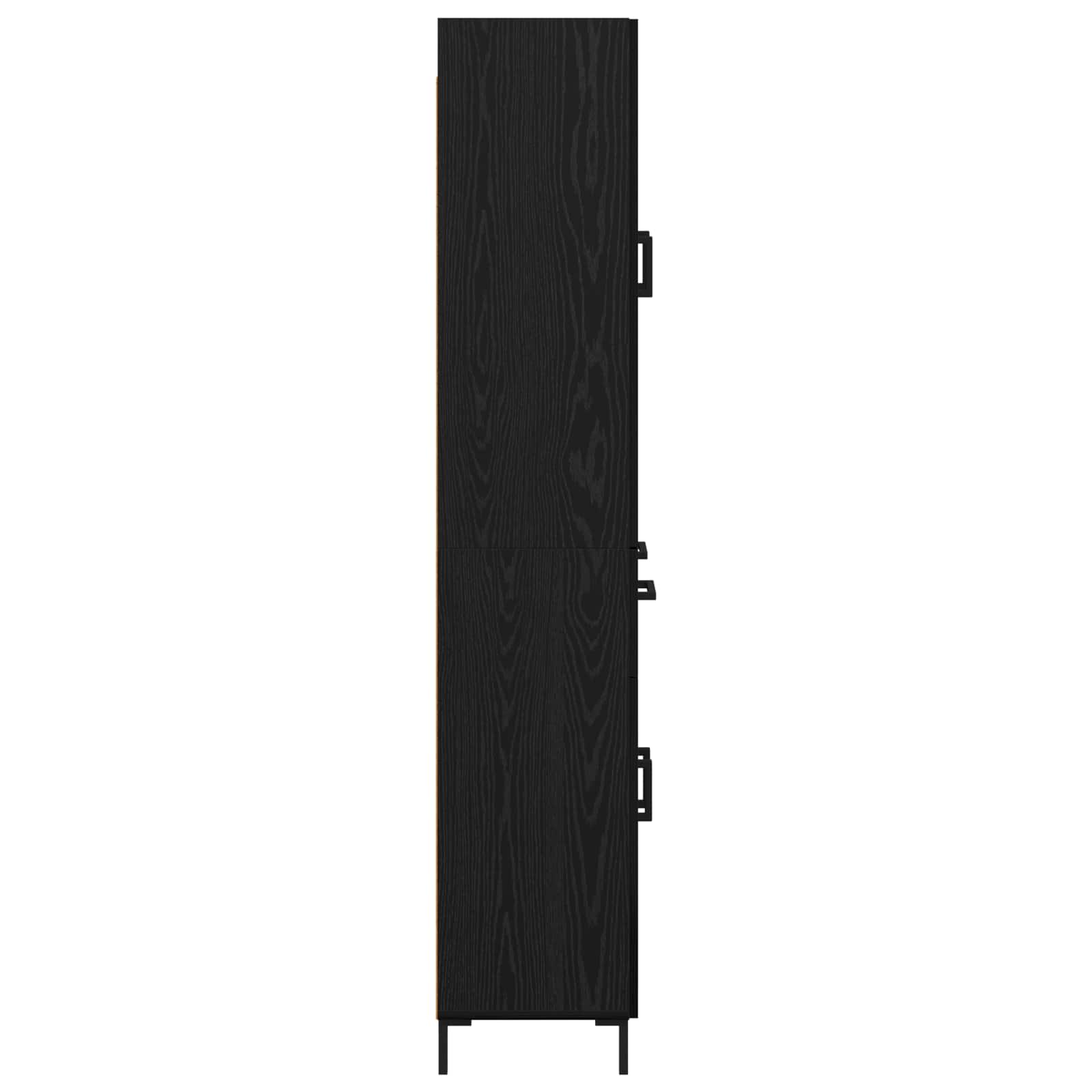 Highboard Betongrau 69,5x34x180 cm Holzwerkstoff