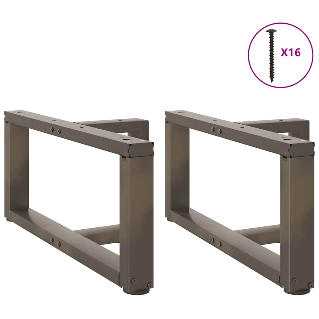 Couchtischbeine T-Form 2 Stk. Schwarz 30x25x(30-31) cm Stahl
