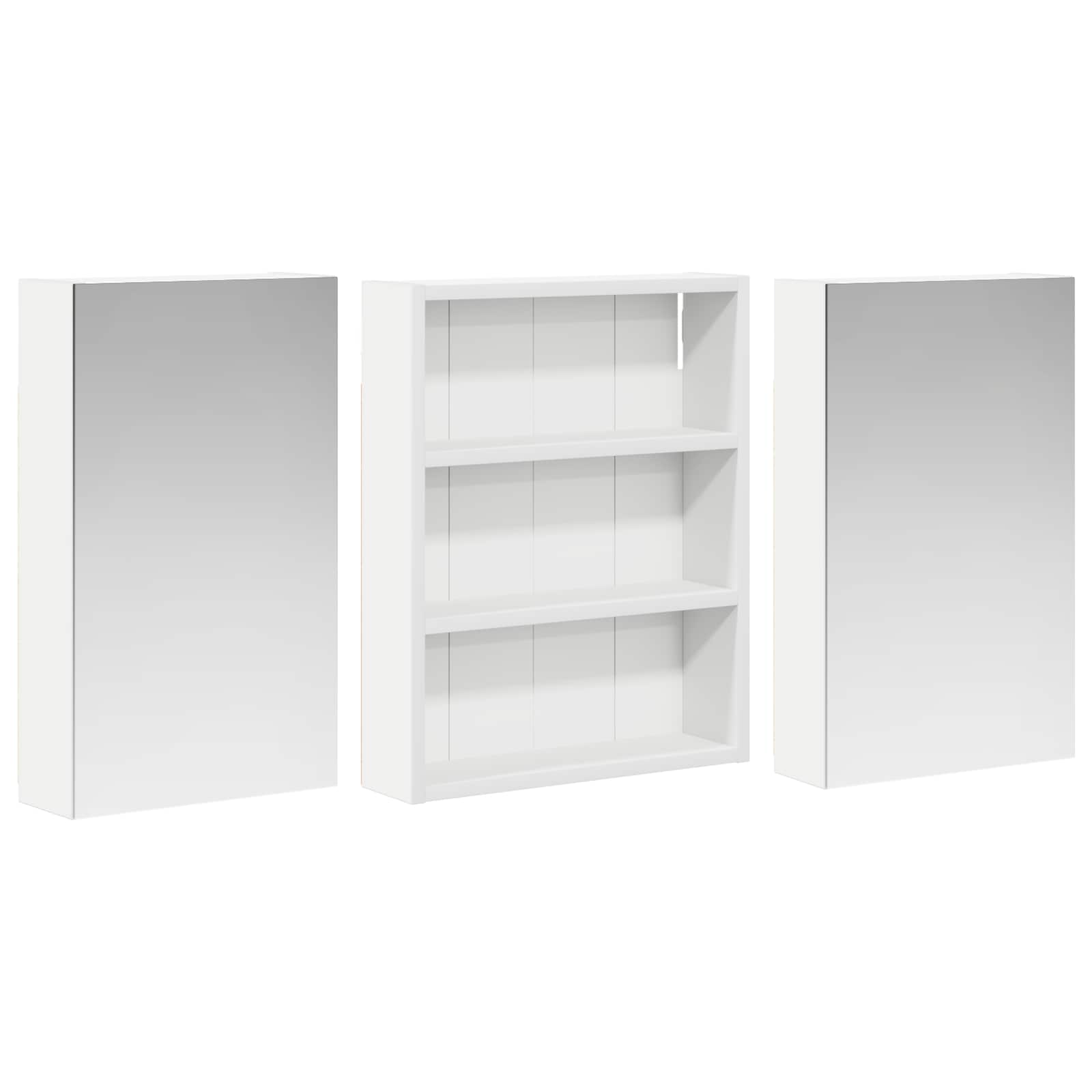 Badezimmerschrank-Set 3 pcs 80 x 10,5 x 50 cm Holzwerkstoff