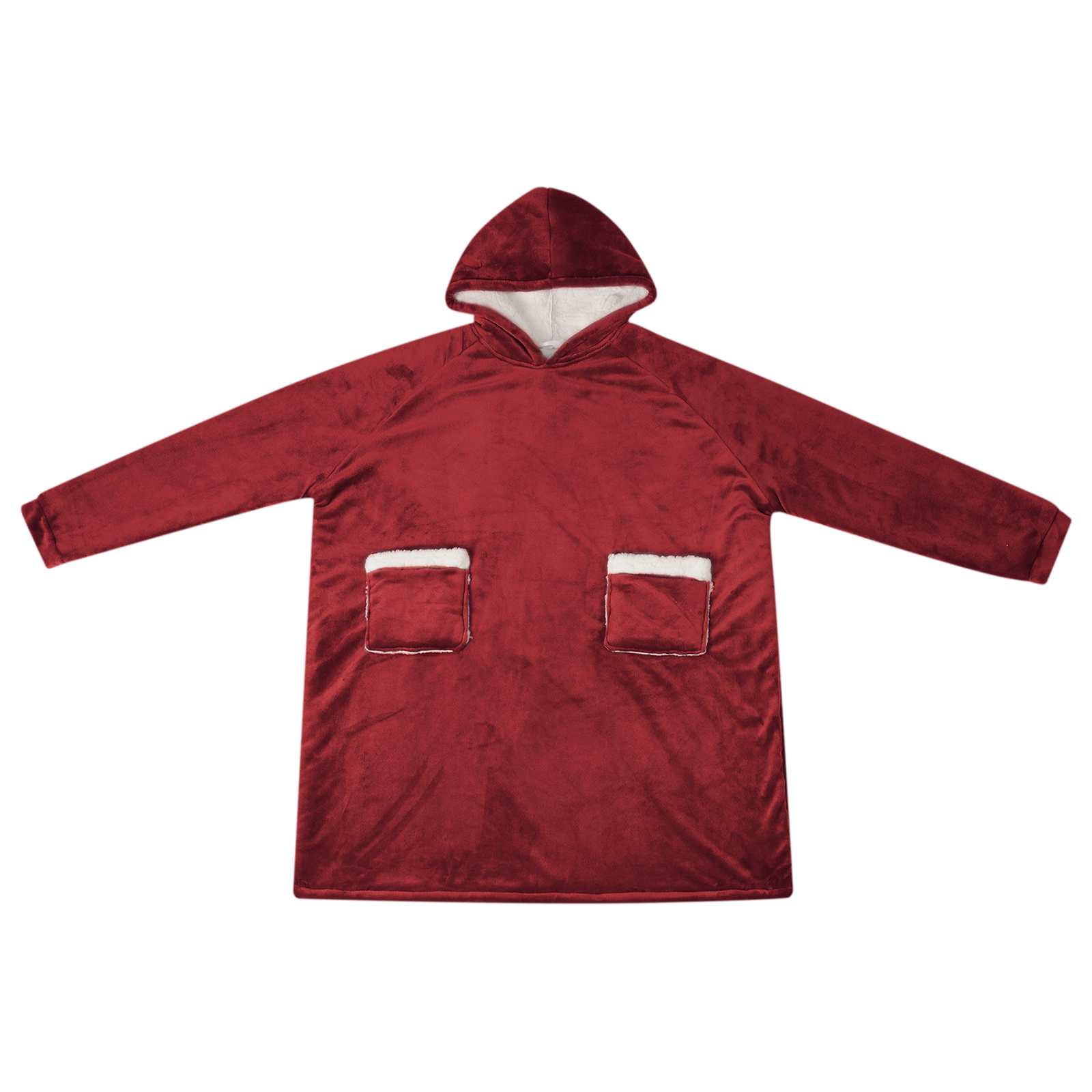 Decken-Hoodie Beige M Fleece und Flanell