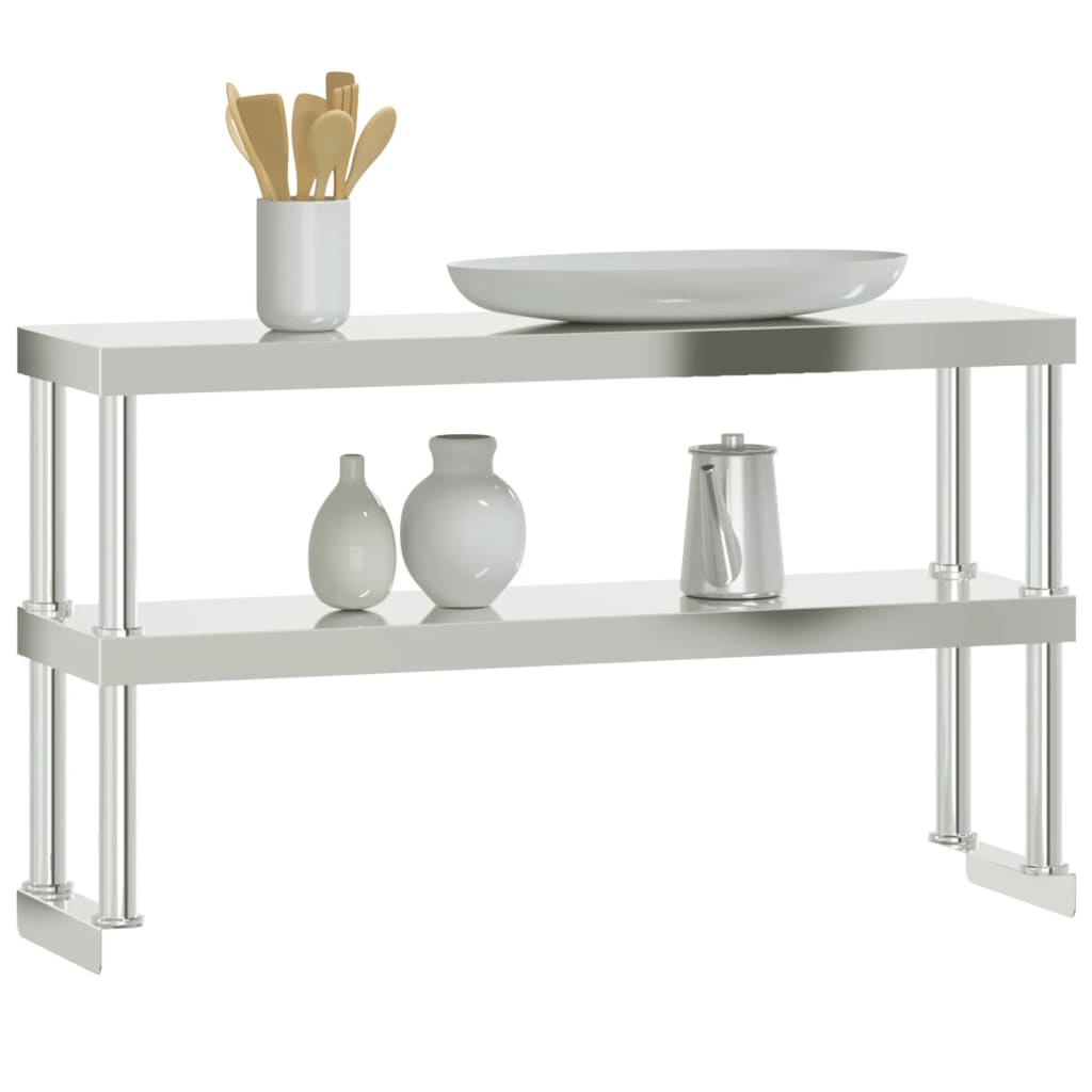 Aufsatzboard für Küchentisch 110x30x35 cm Edelstahl